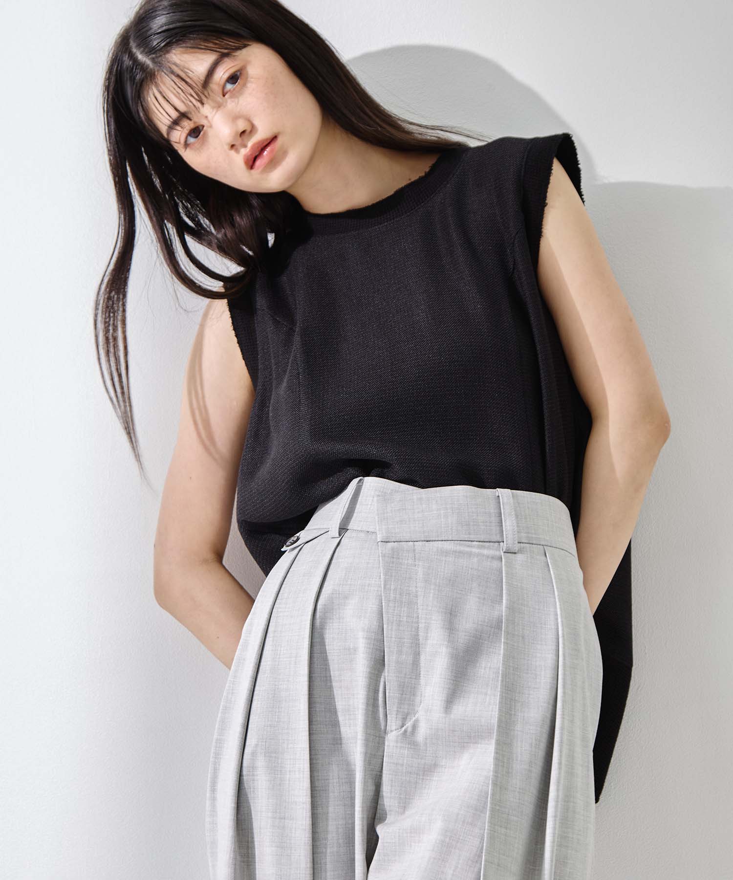 Sleeveless Washable Mesh Blouse 