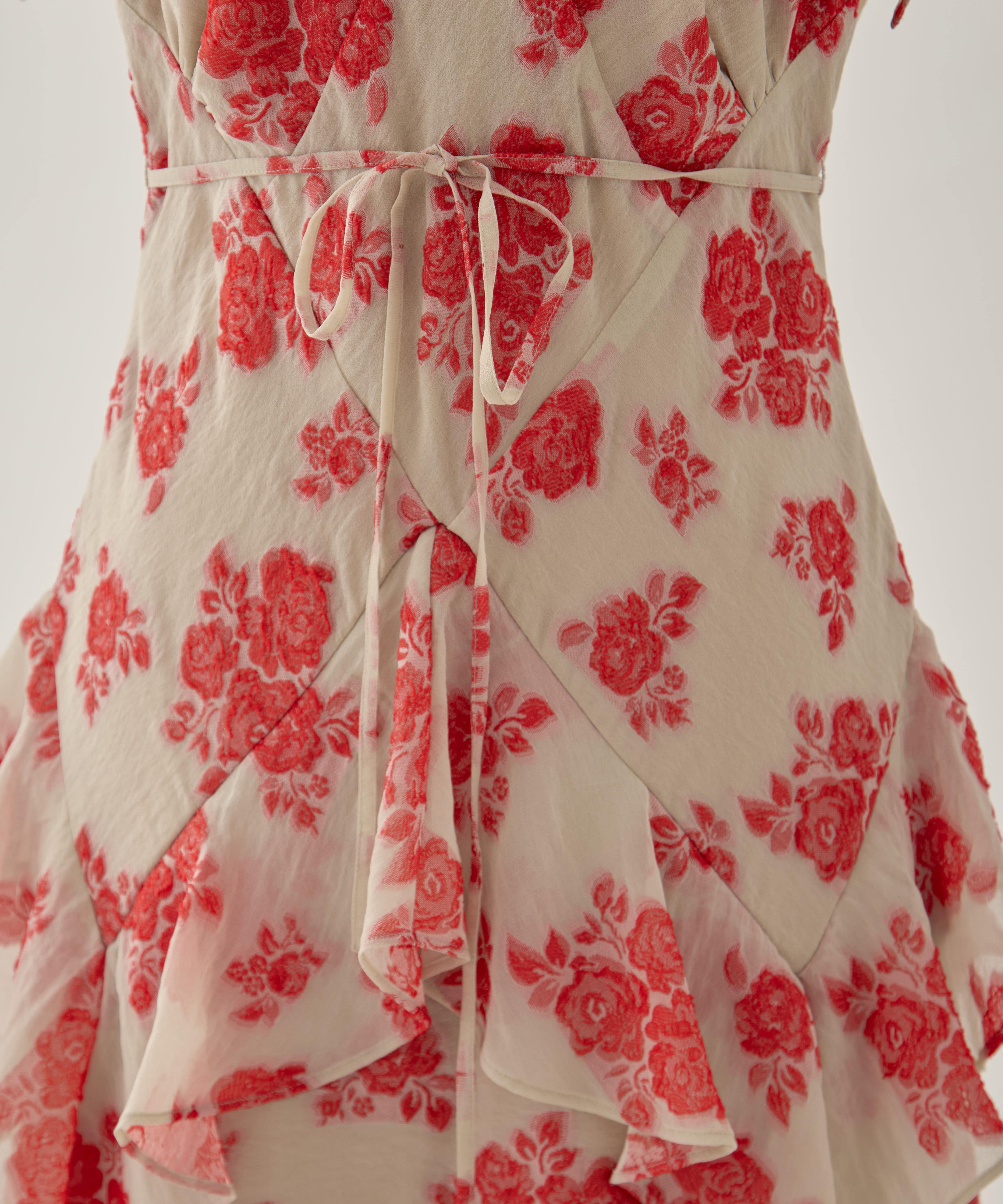 SHEER FLORAL JACQUARD DRESS FETICO