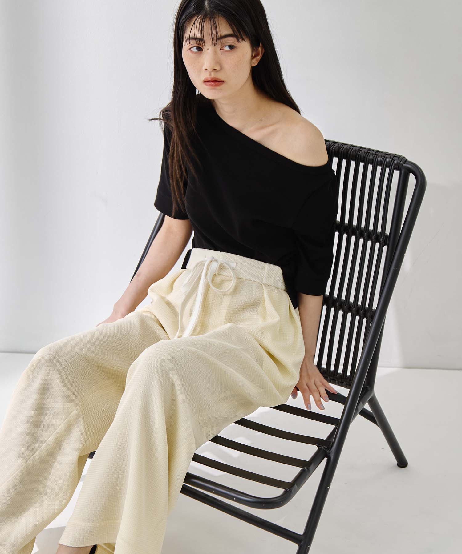 Luxury Cotton Boat Neck Tee 