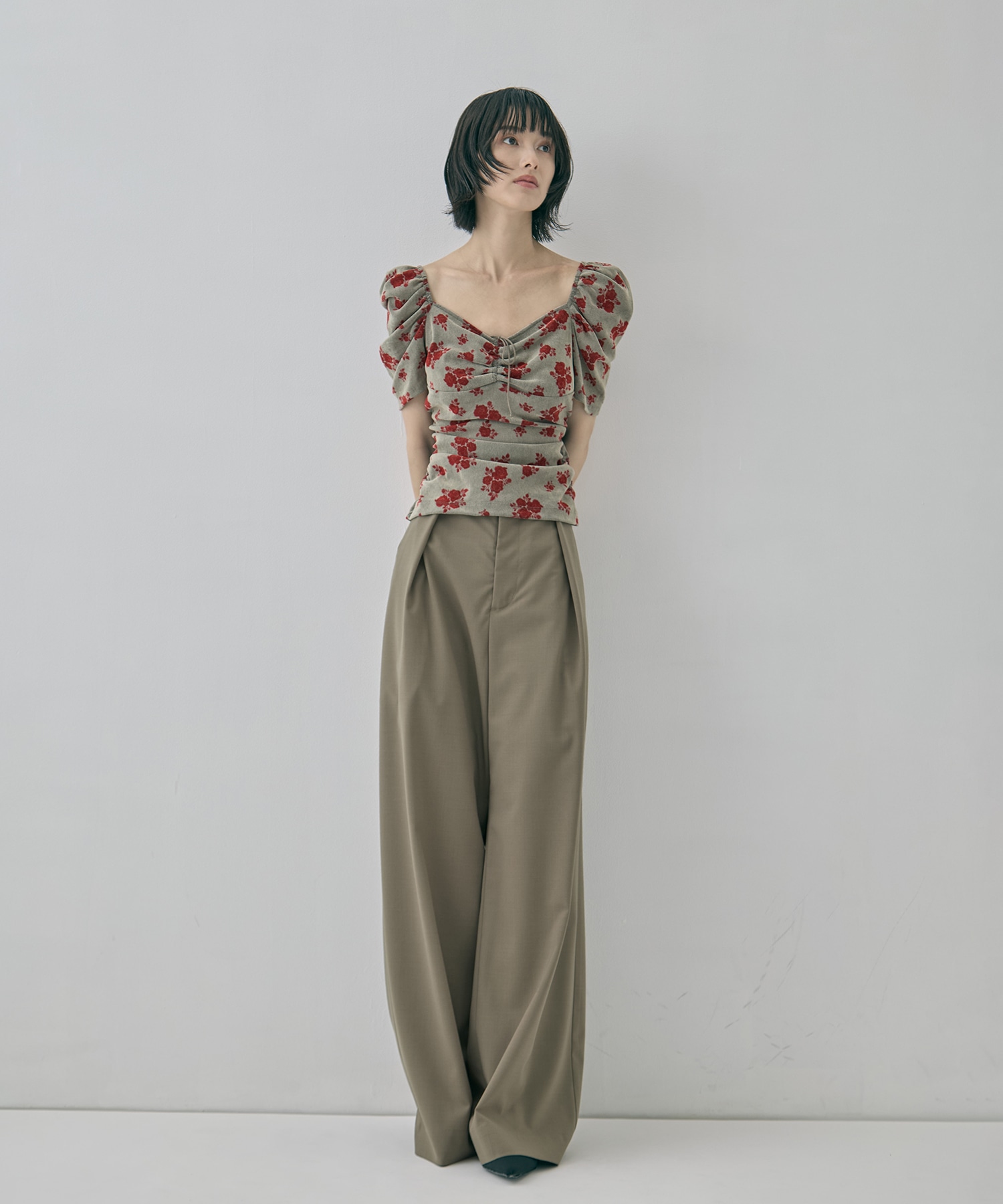 別注 VELOUR ROSE TEE FETICO