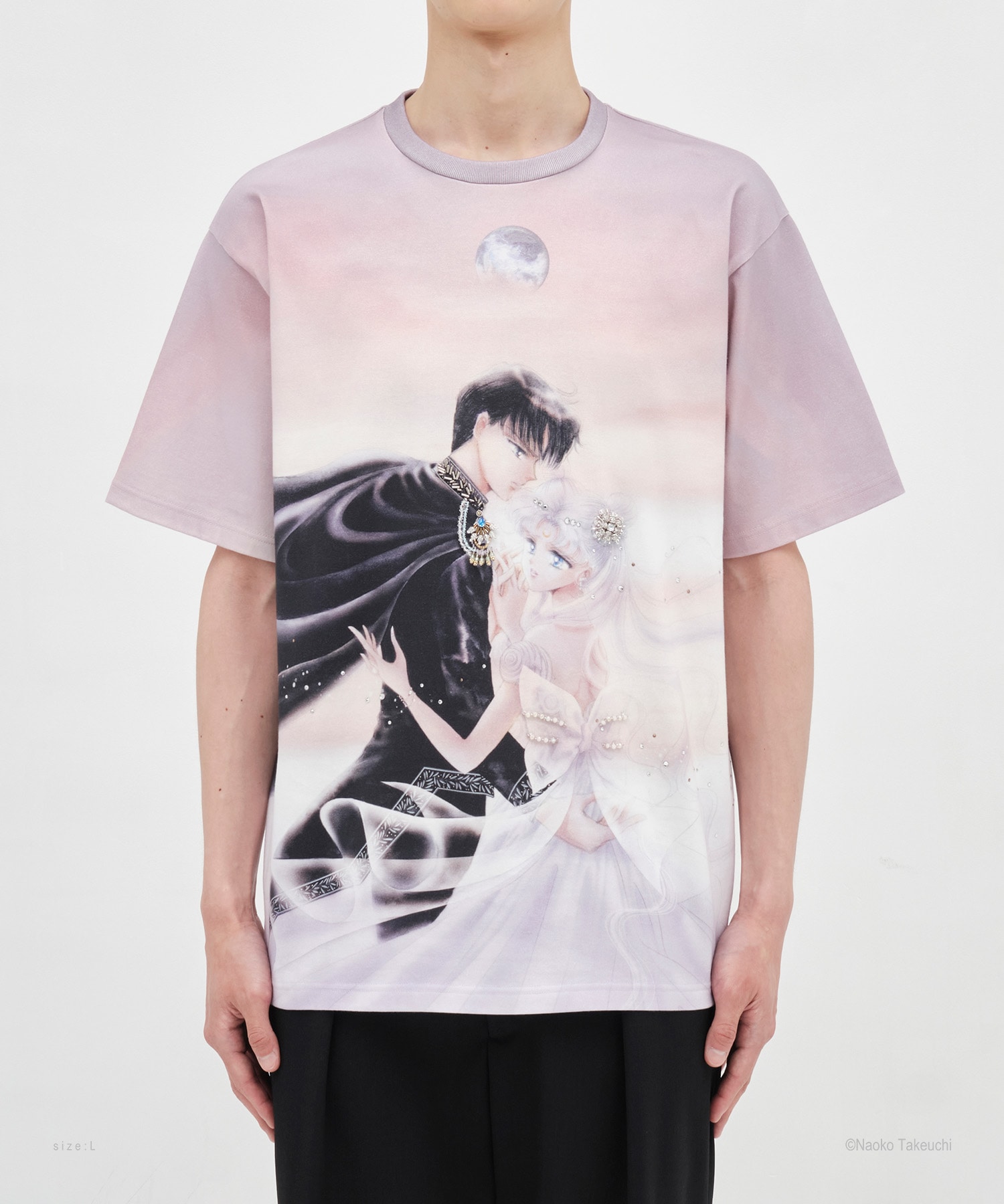Princess Serenity & Prince Endymion bijou T-shirt　L tanakadaisuke