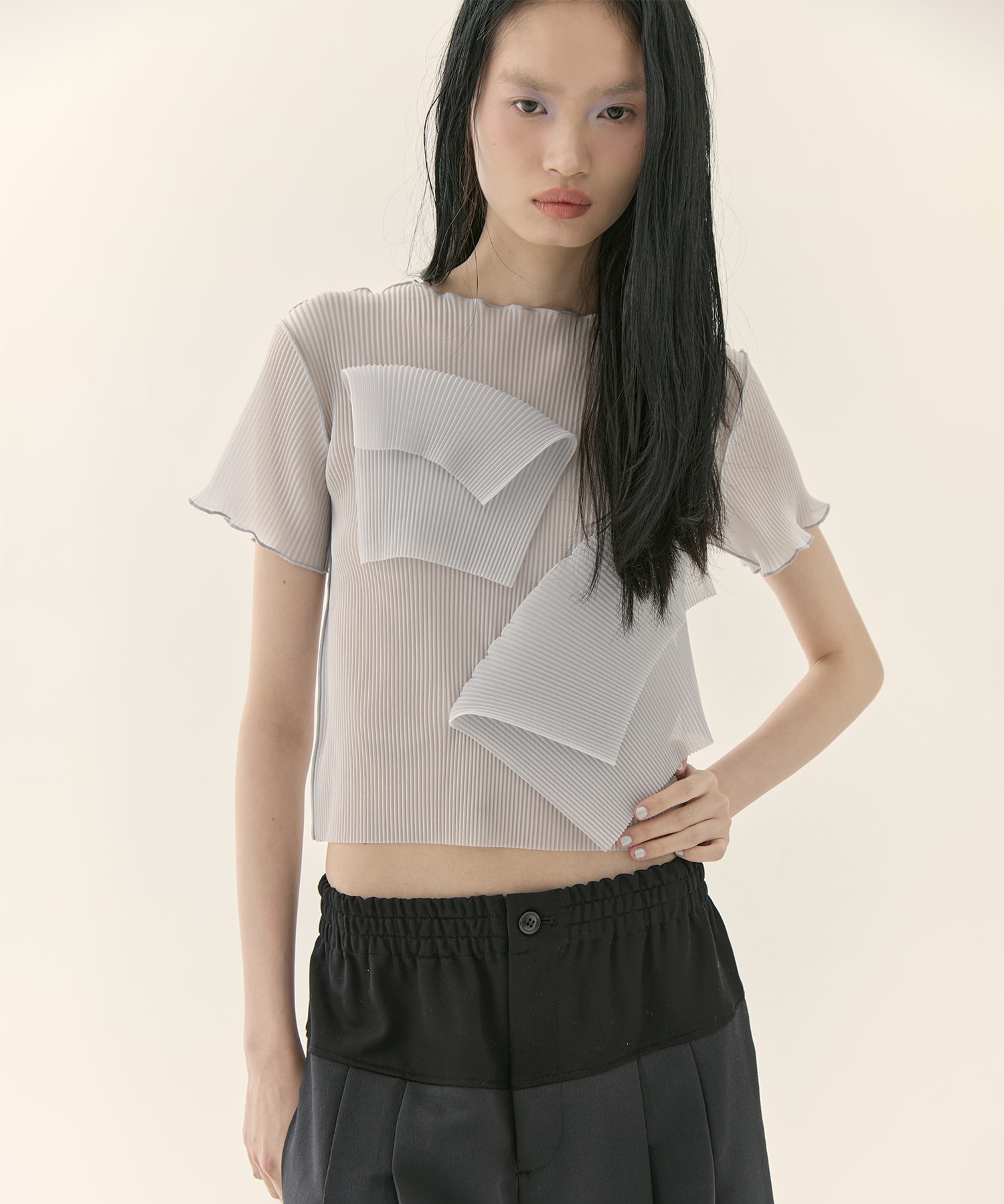 別注 SHEER SHORT SLEEVE TOP kotohayokozawa