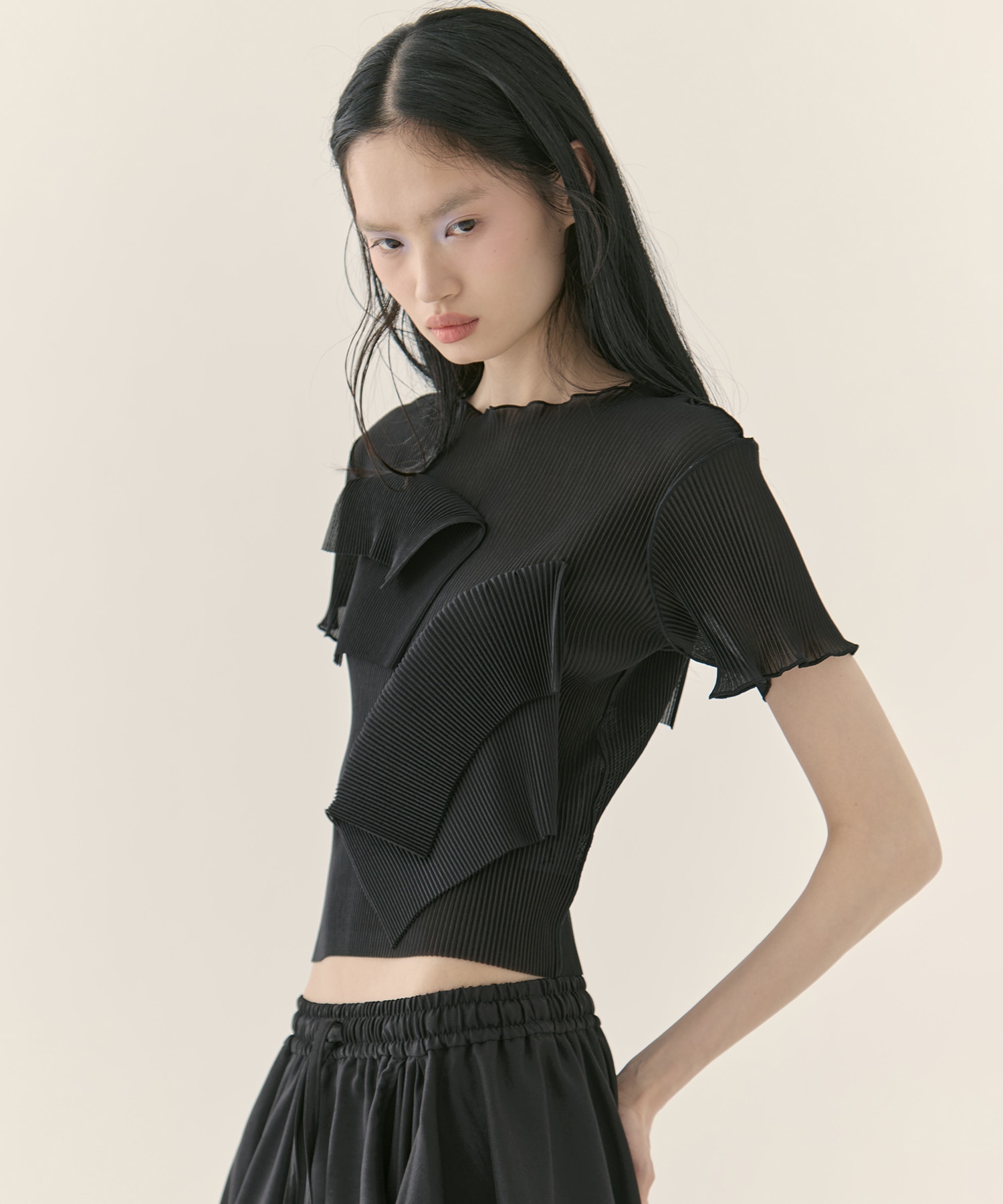 別注 SHEER SHORT SLEEVE TOP kotohayokozawa