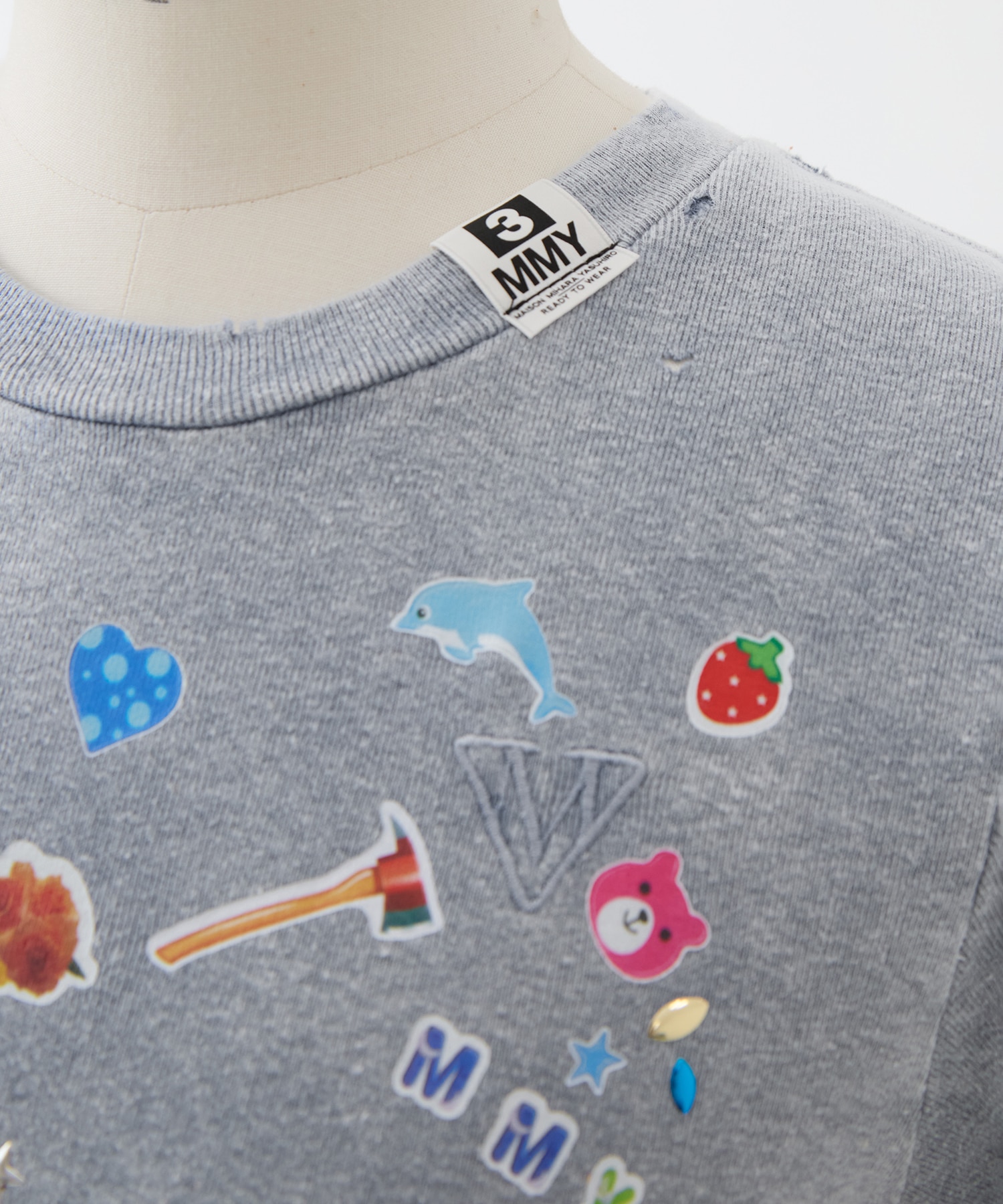 BLEACHED KIDS STICKER MINI TEE Maison MIHARA YASUHIRO