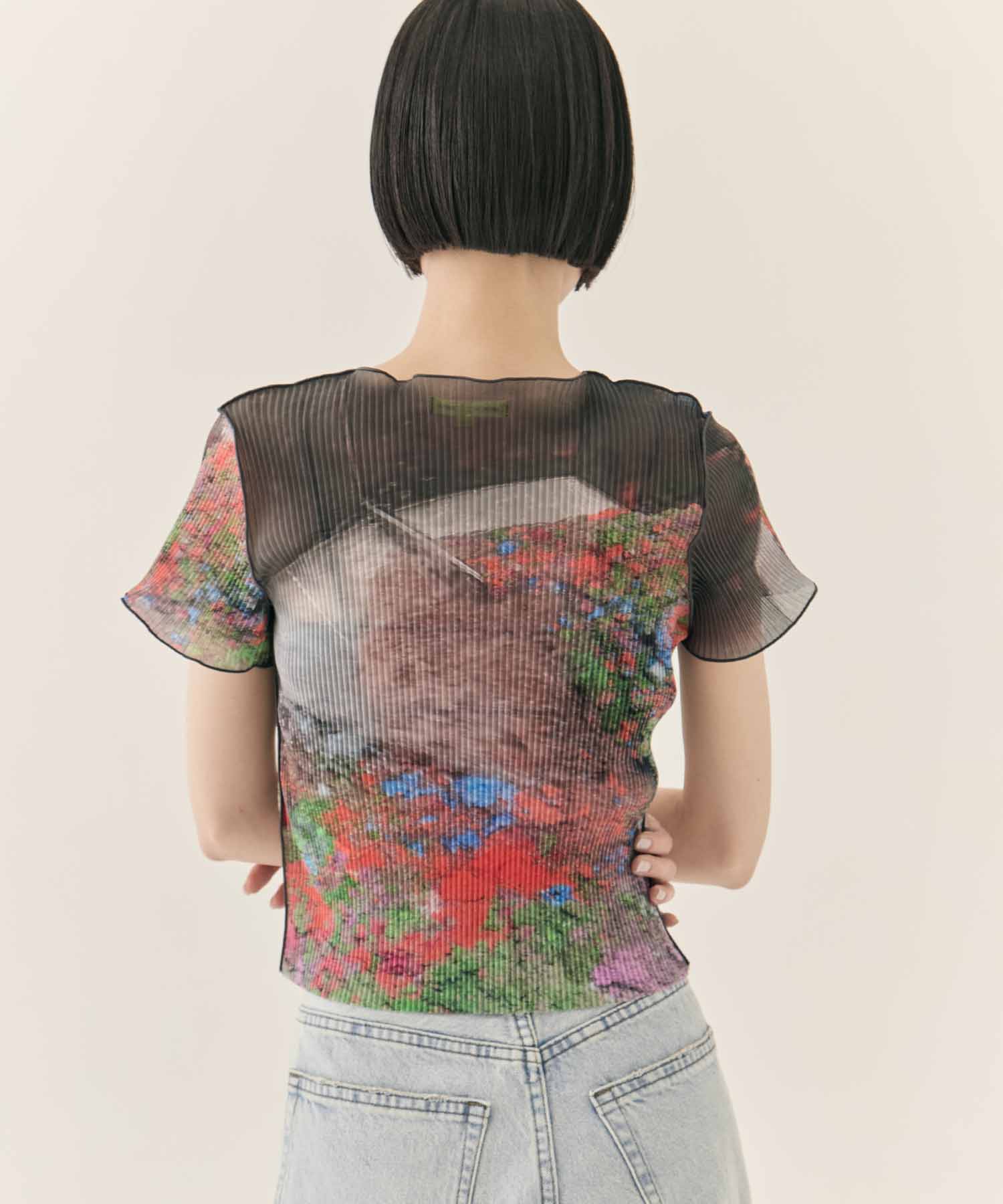 SHEER GRAPHIC TINY TOP kotohayokozawa