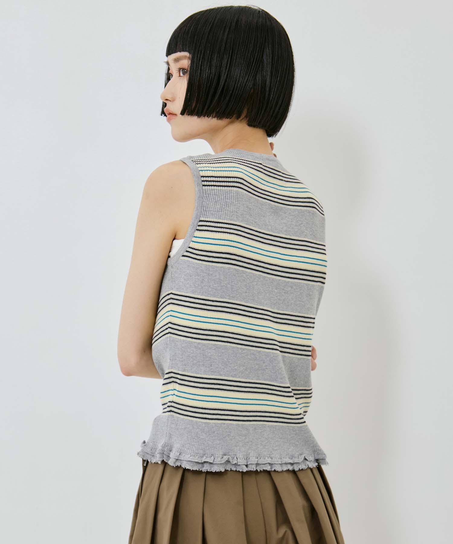 AKES-012K【ボーダーニットトップス】 AKANE UTSUNOMIYA