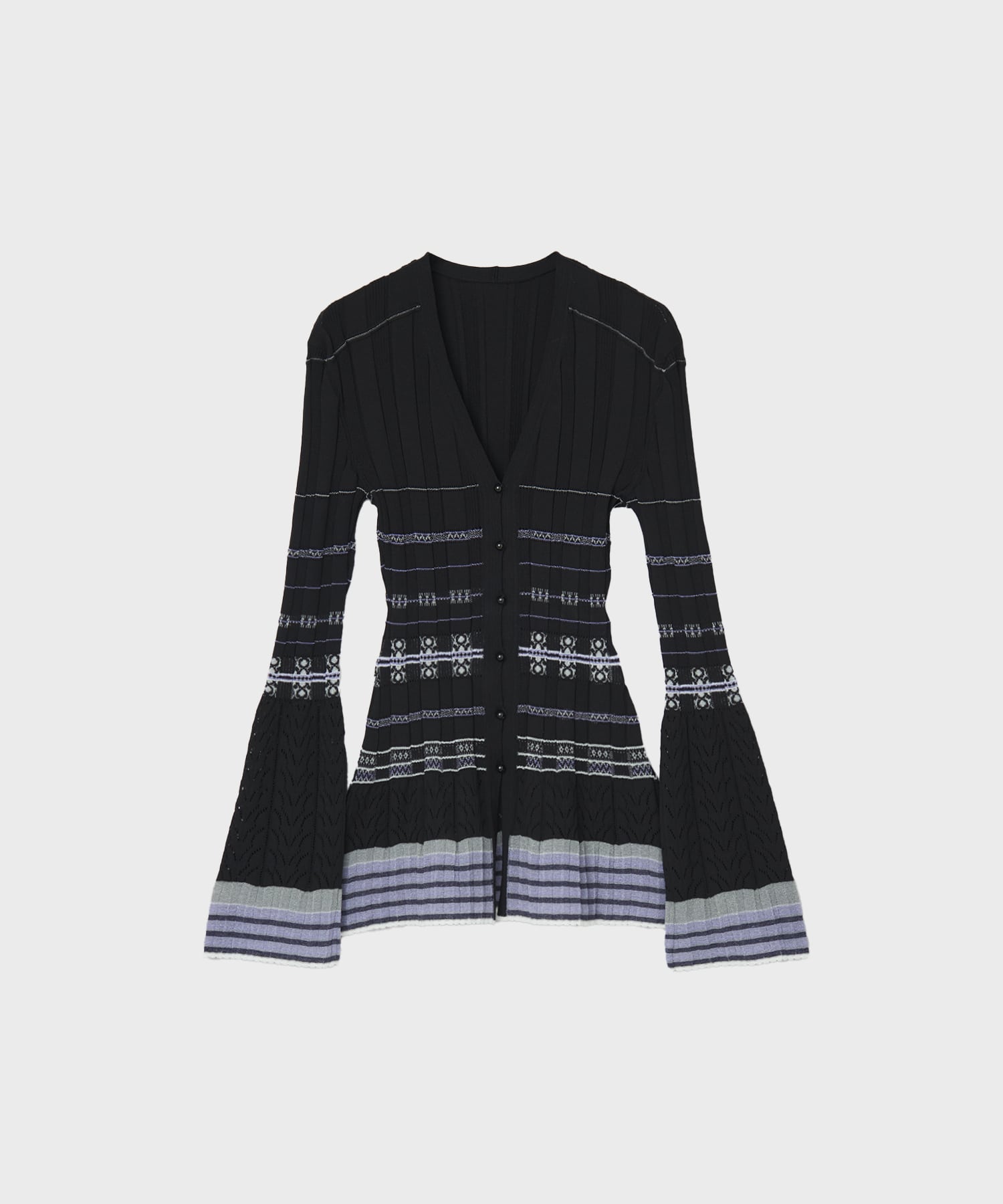 Lamp Shaped Knit Cardigan Mame Kurogouchi