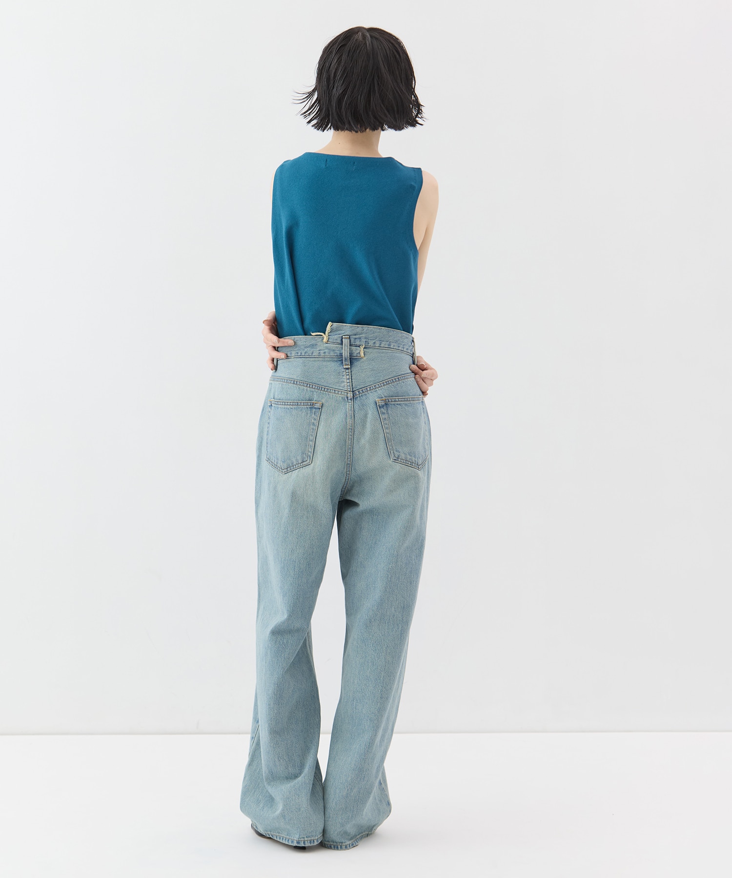 DOUBLE WAIST DENIM PANTS STUDIOUS