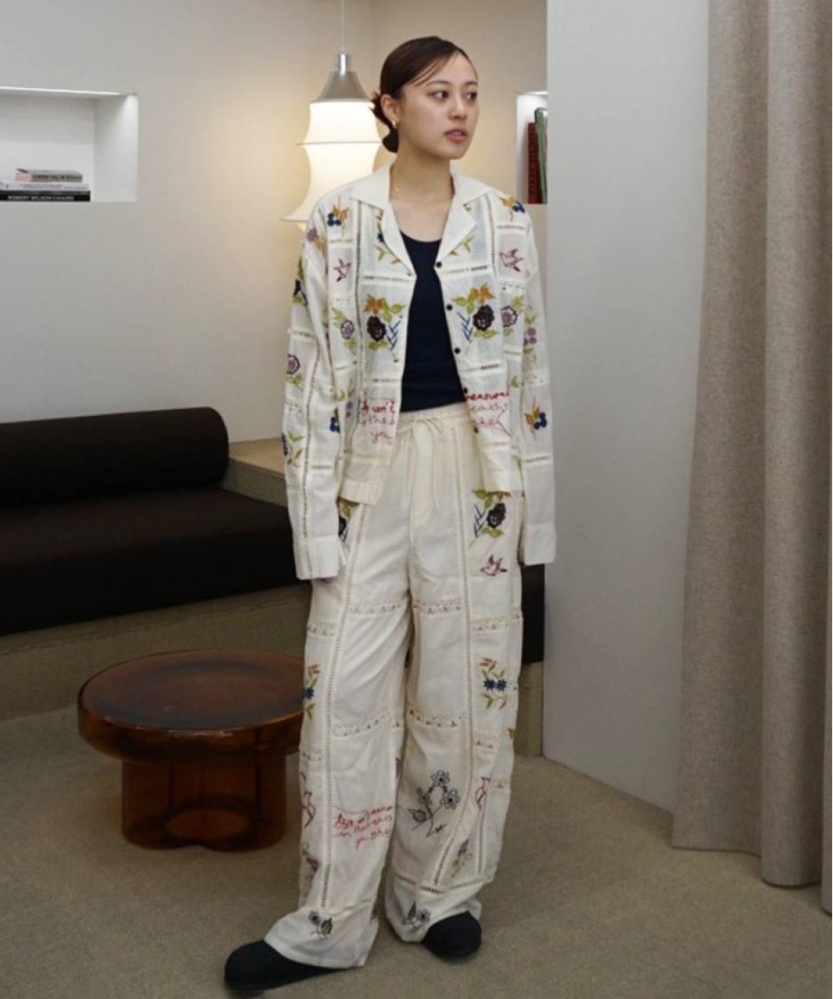 Embroidery Patchwork Trousers TODAYFUL