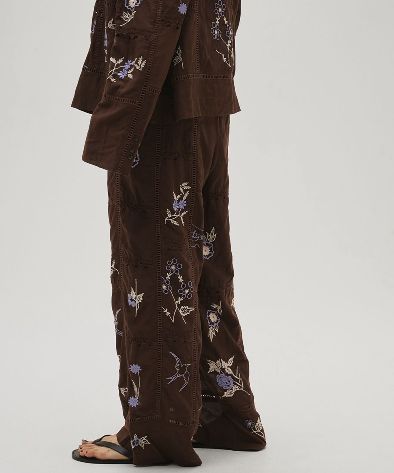 Embroidery Patchwork Trousers TODAYFUL