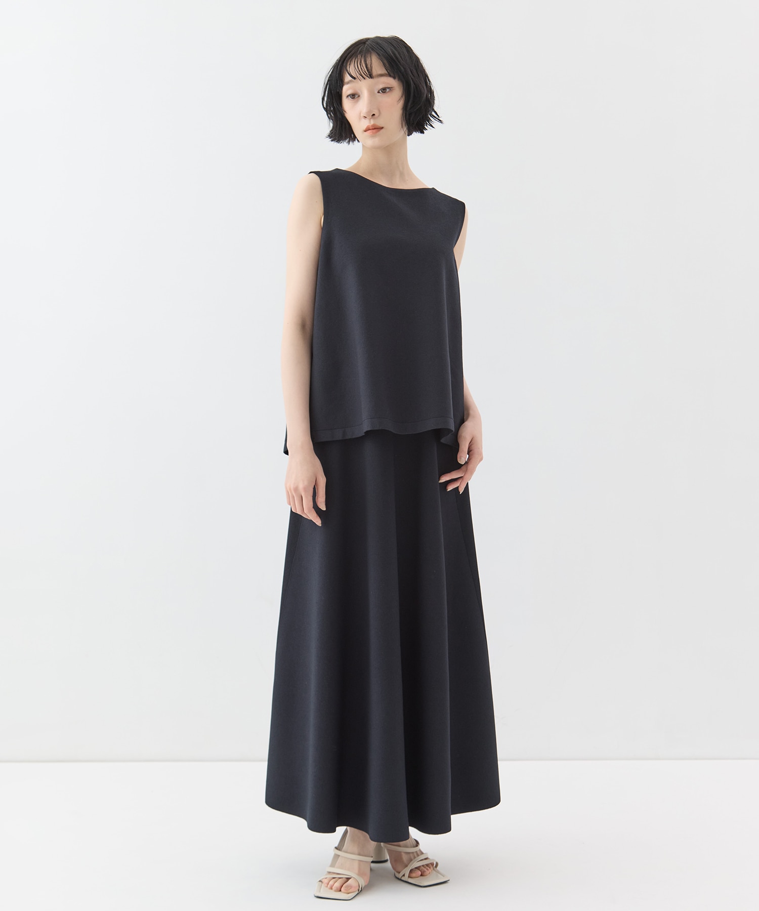 別注knit long flare skirt WRAPINKNOT