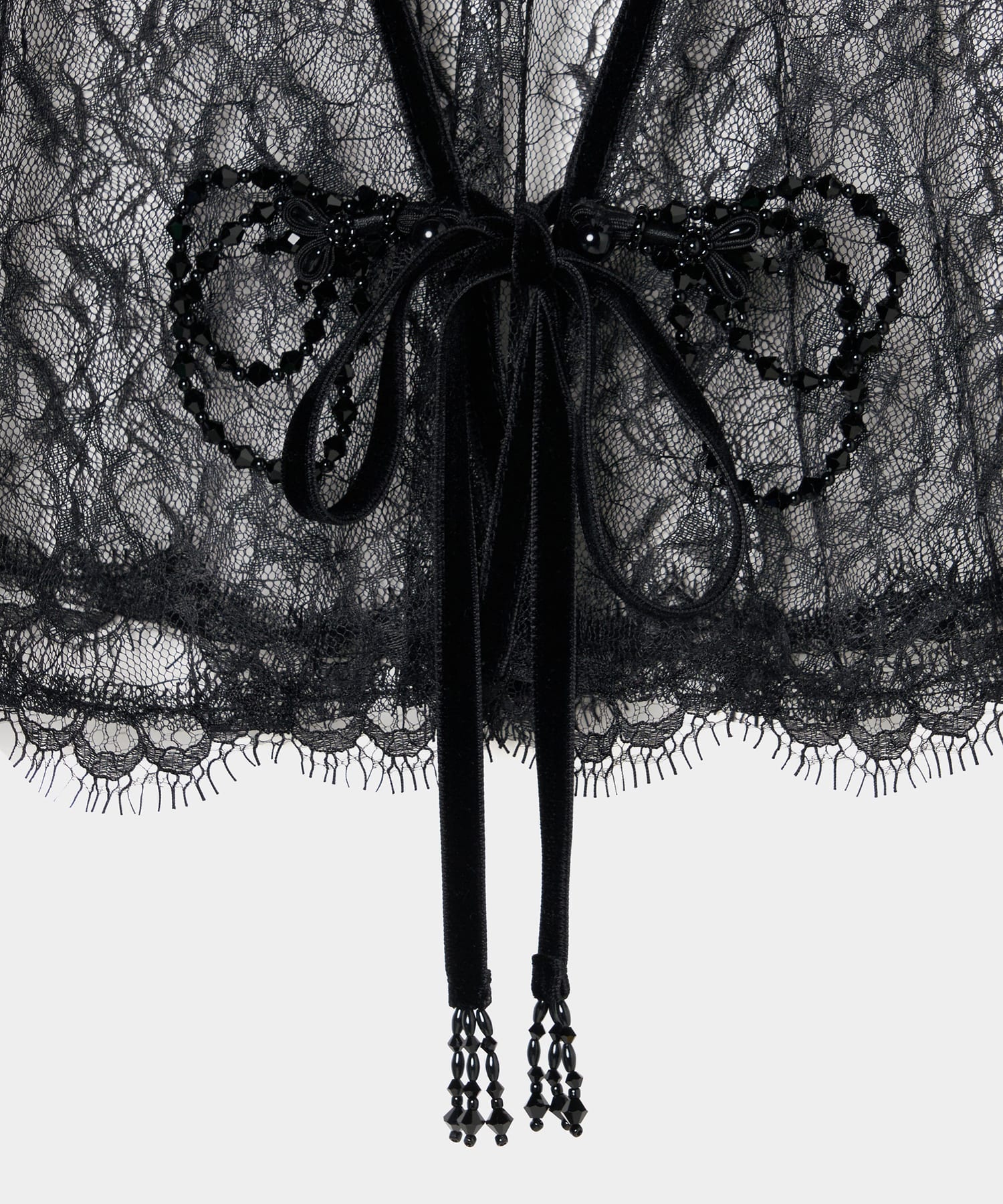 flower lace velvet ribbon cape tanakadaisuke