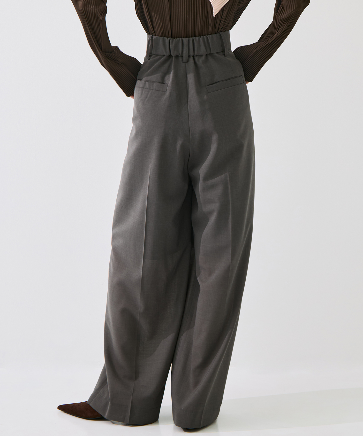 Sheer Double Tucked Trousers STUDIOUS