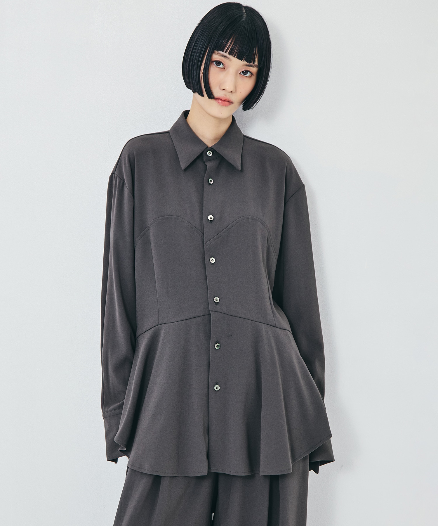 Peplum Hem Shirt UJOH