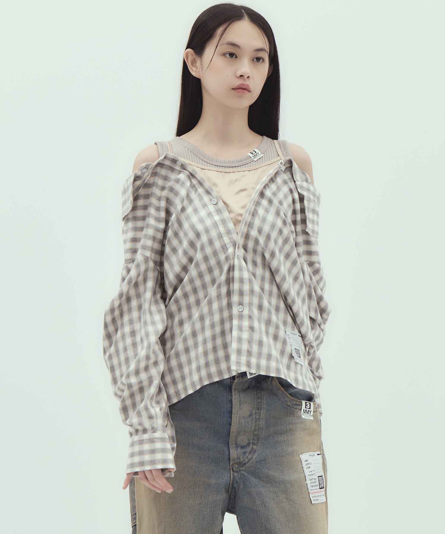 LAYERED STRIPE SHIRTS Maison MIHARA YASUHIRO