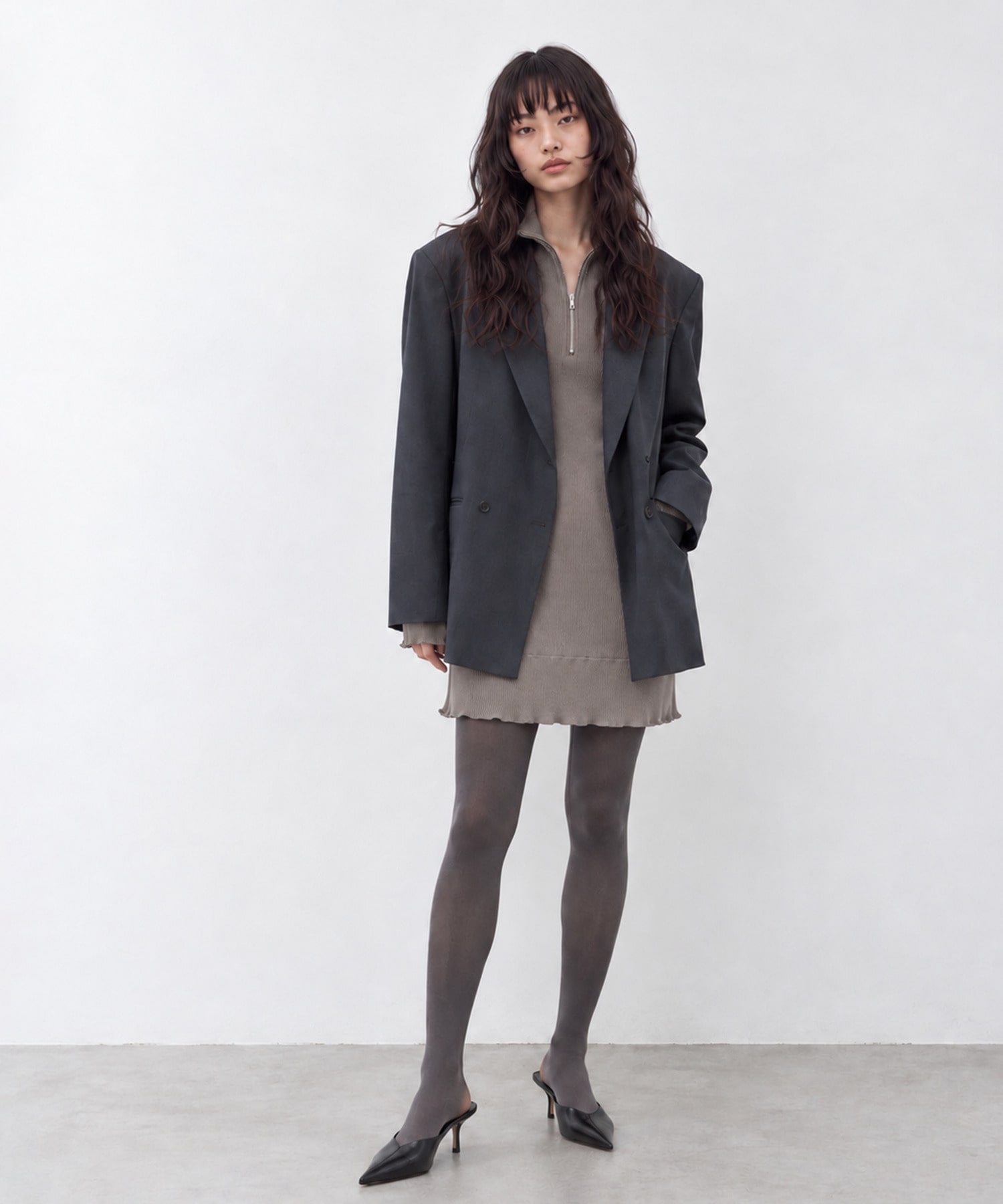 別注 CRISP ZIP MINI ONE PIECE kotohayokozawa