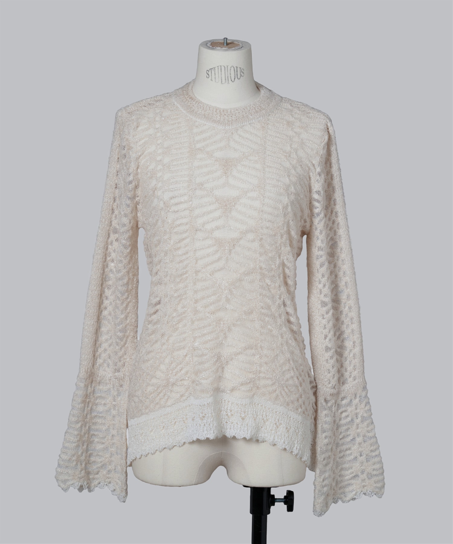 Sheer Jacquard Mole Knit Top Mame Kurogouchi