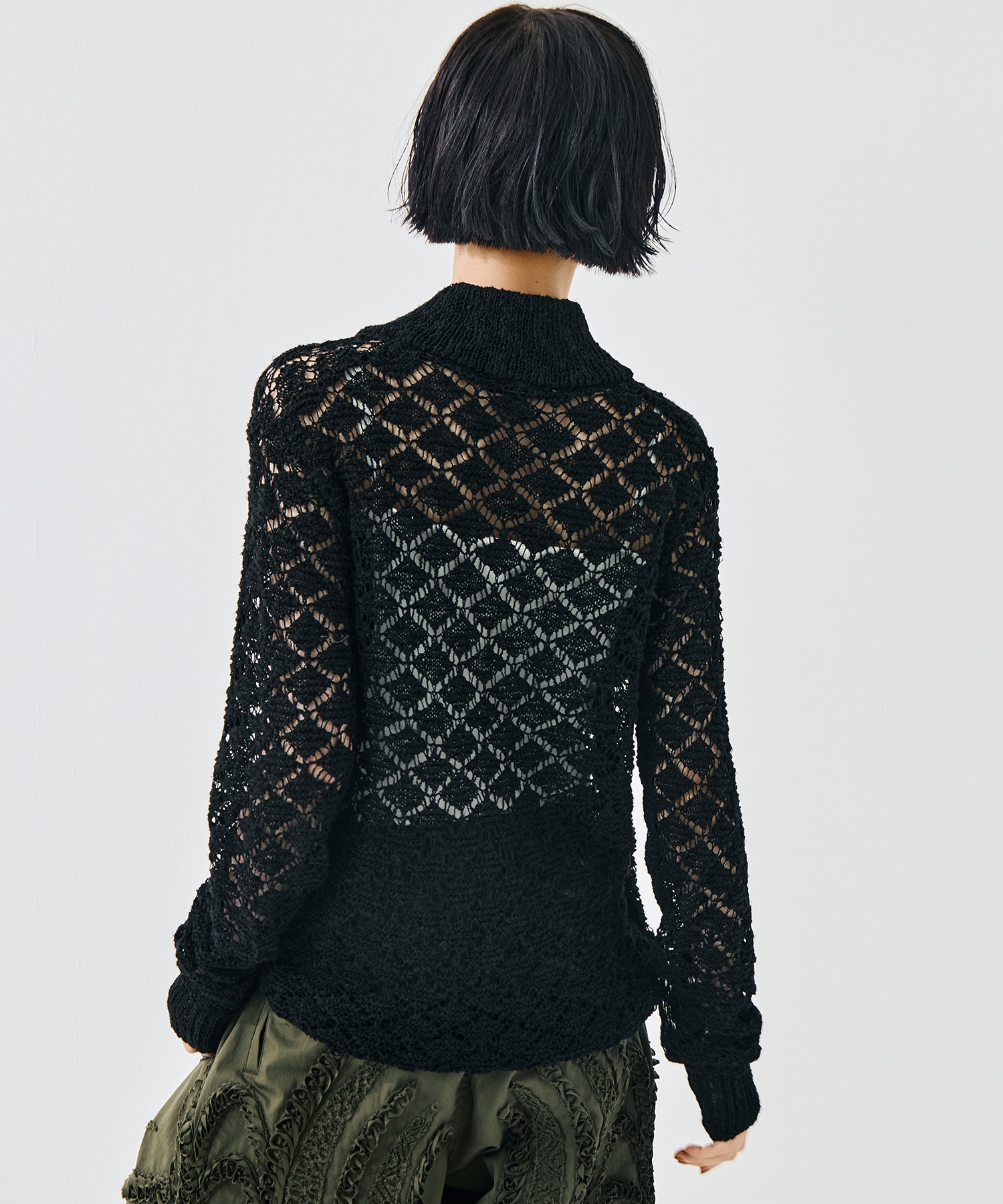 MULTI-COLORED HALF-ZIP KNIT TAAKK