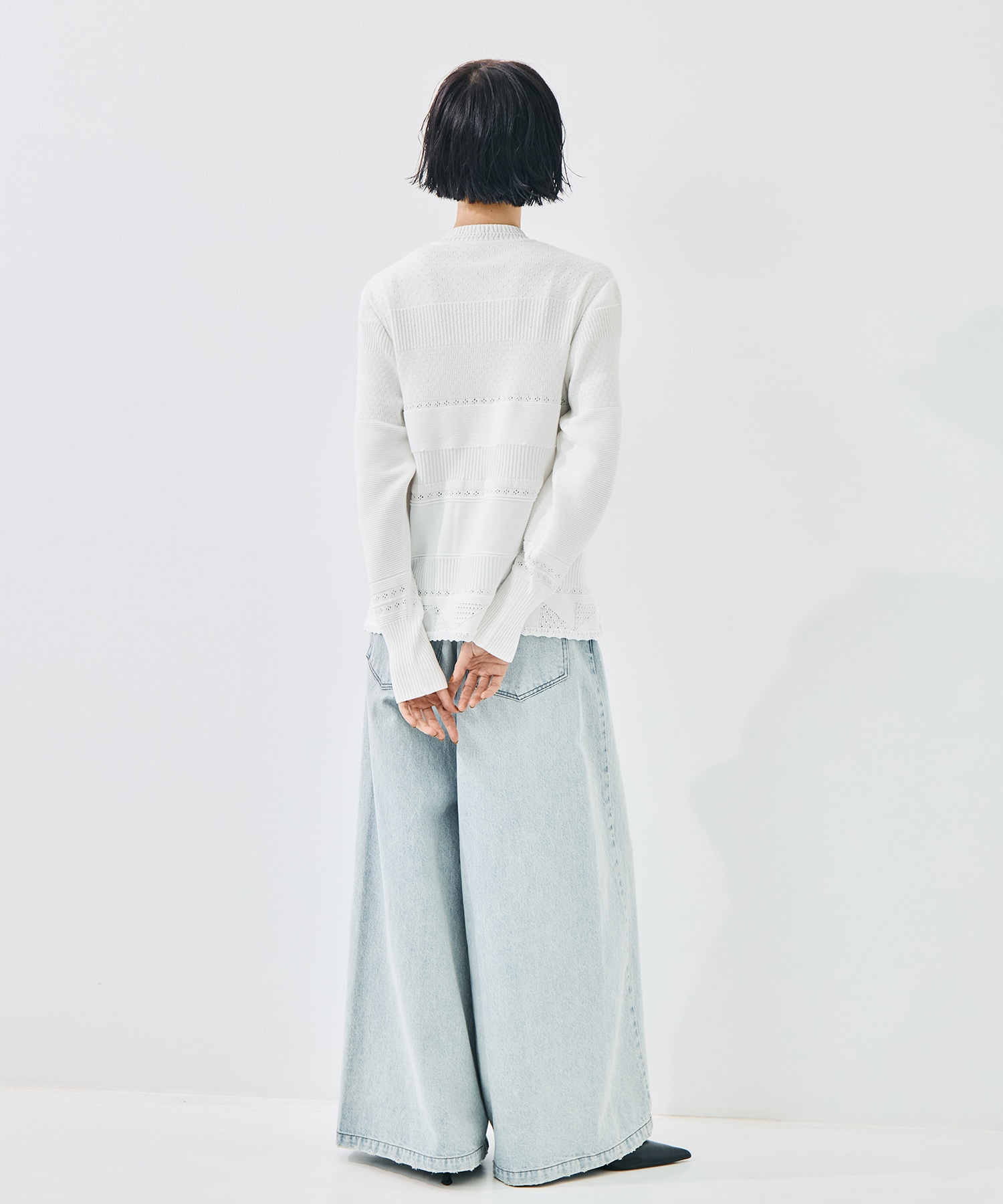 Knit Lace Cardigan Mame Kurogouchi