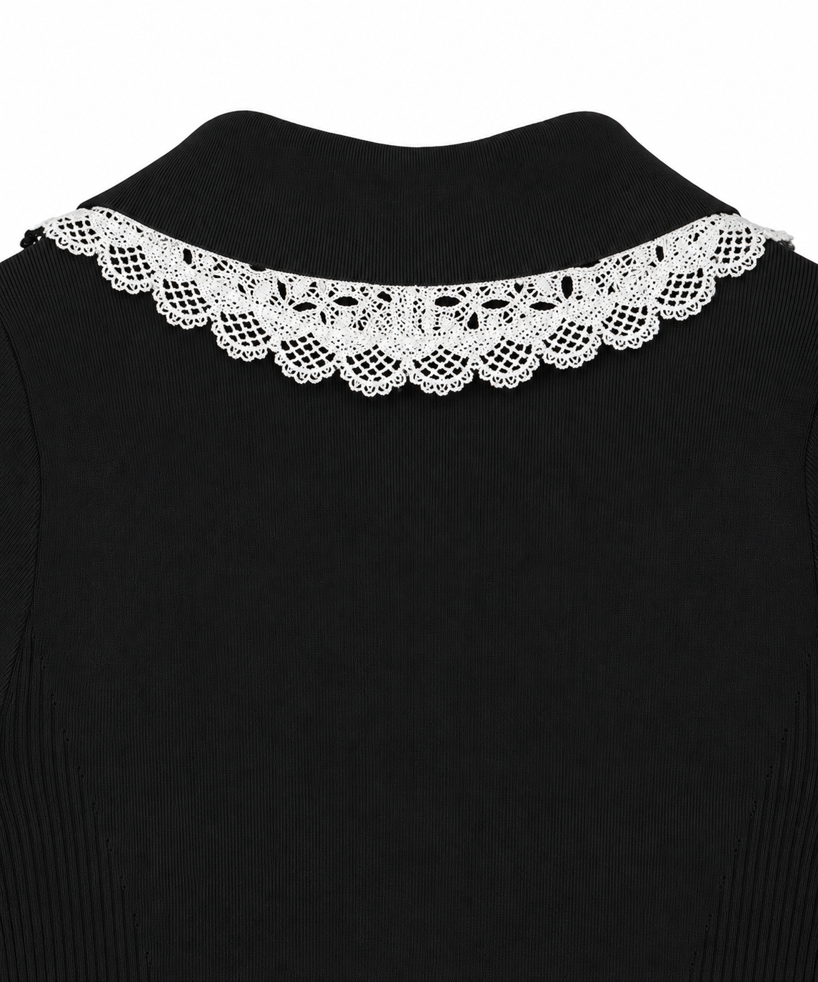 3WAY LACECOLLAR KNIT CARDIGAN AMERI