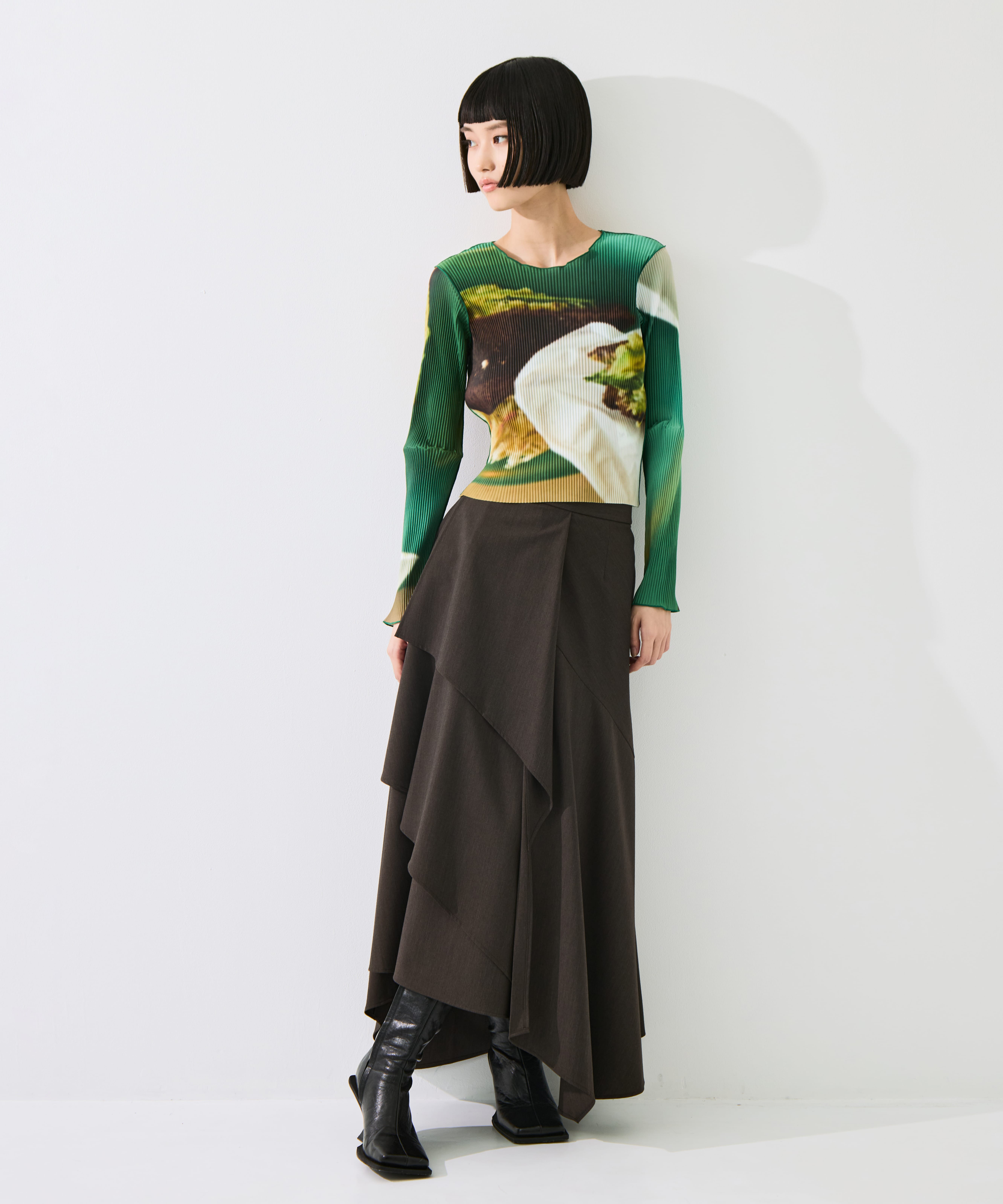 Layered Flare Skirt STUDIOUS