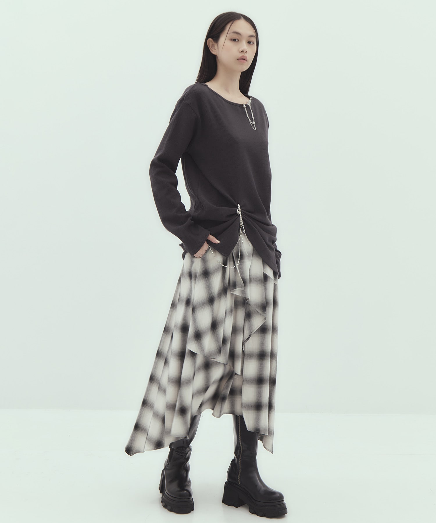 Layered Flare Skirt STUDIOUS