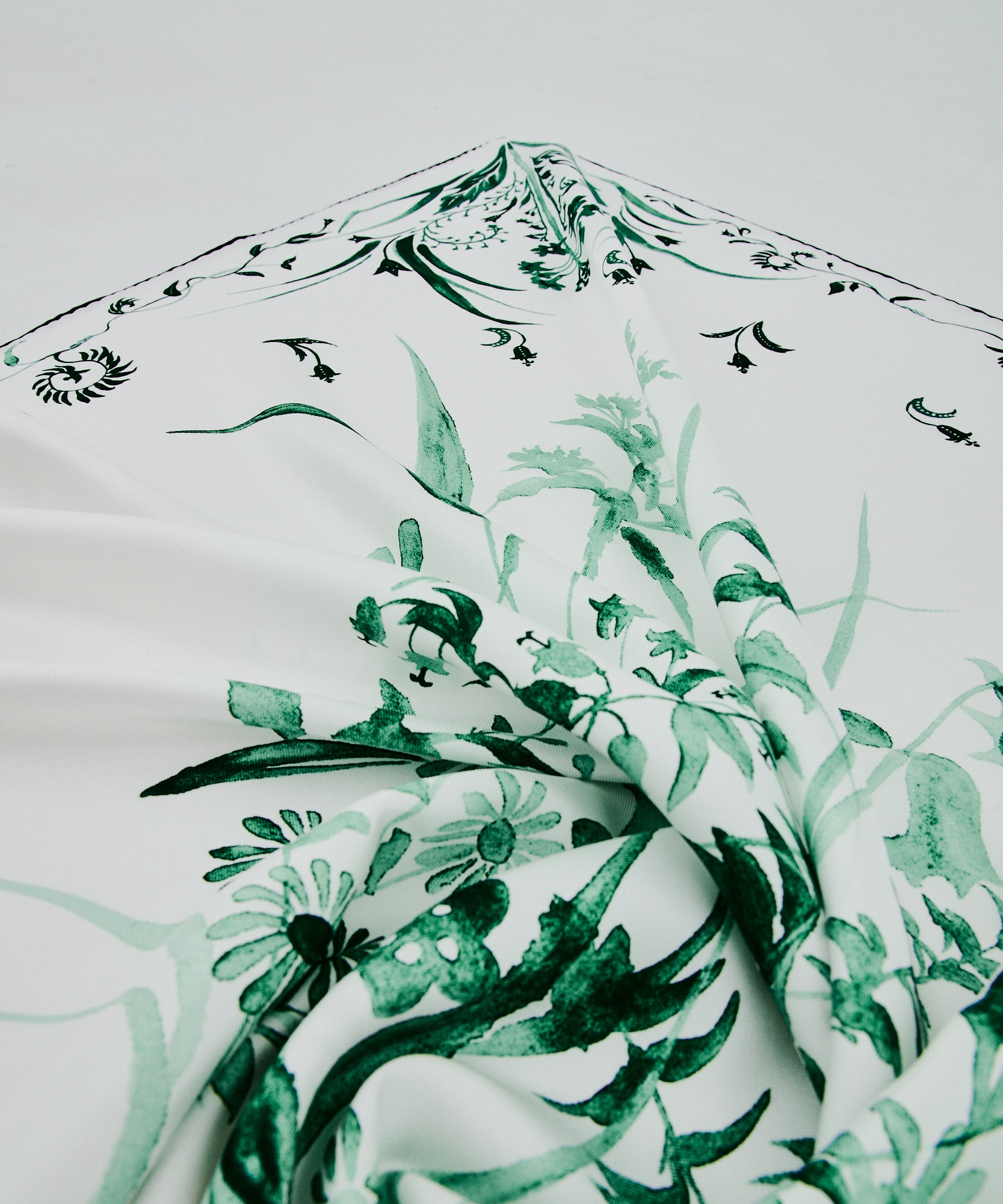 Hand Printed Silk Scarf Mame Kurogouchi