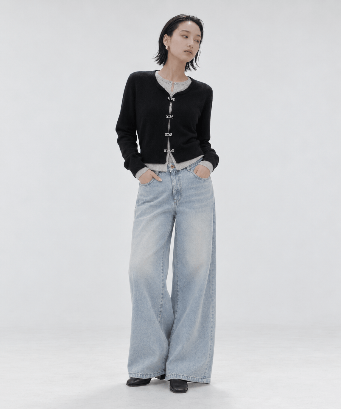 Double Layer Knit Cardigan STUDIOUS