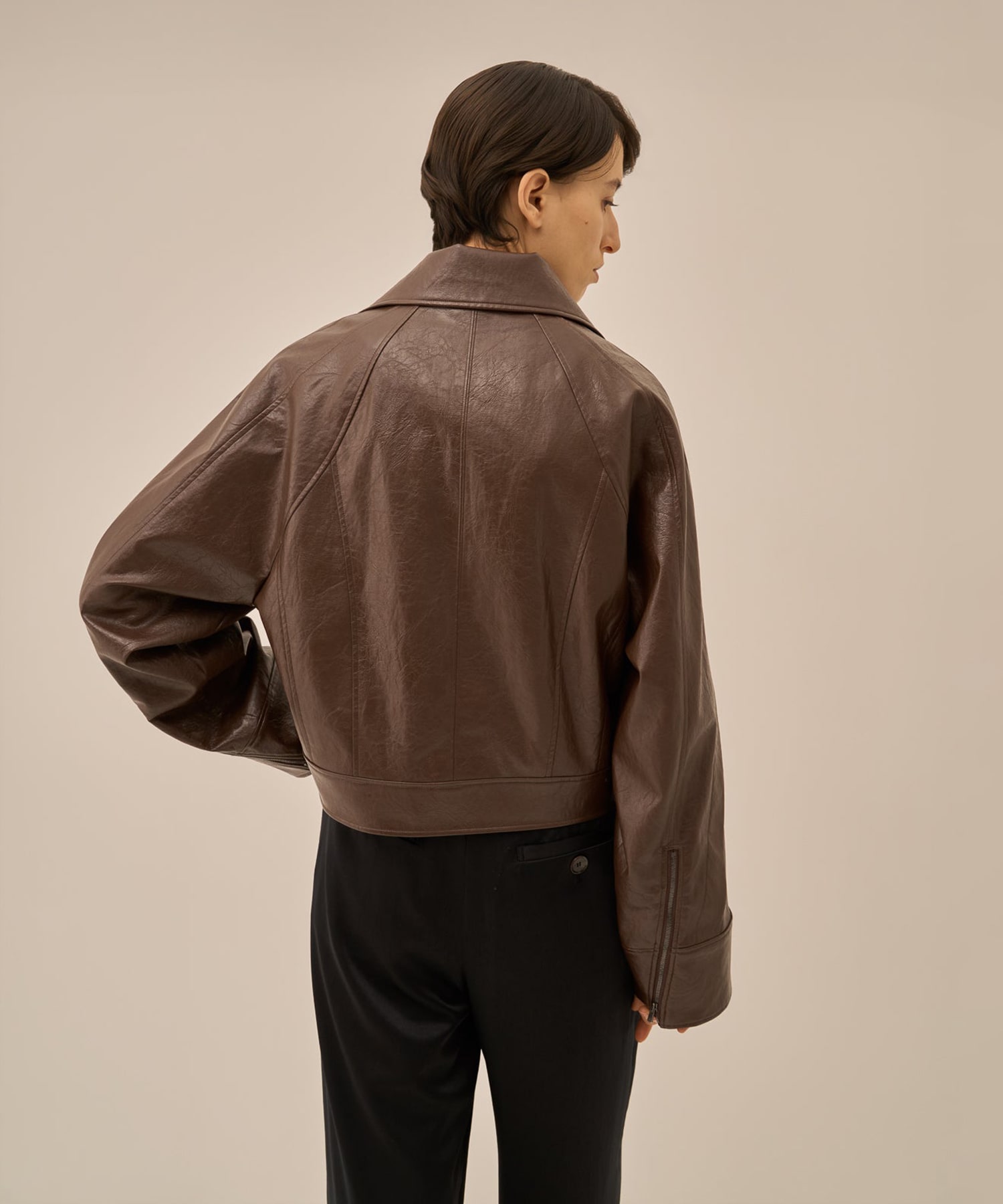 Charie faux leather blouson AKIRANAKA