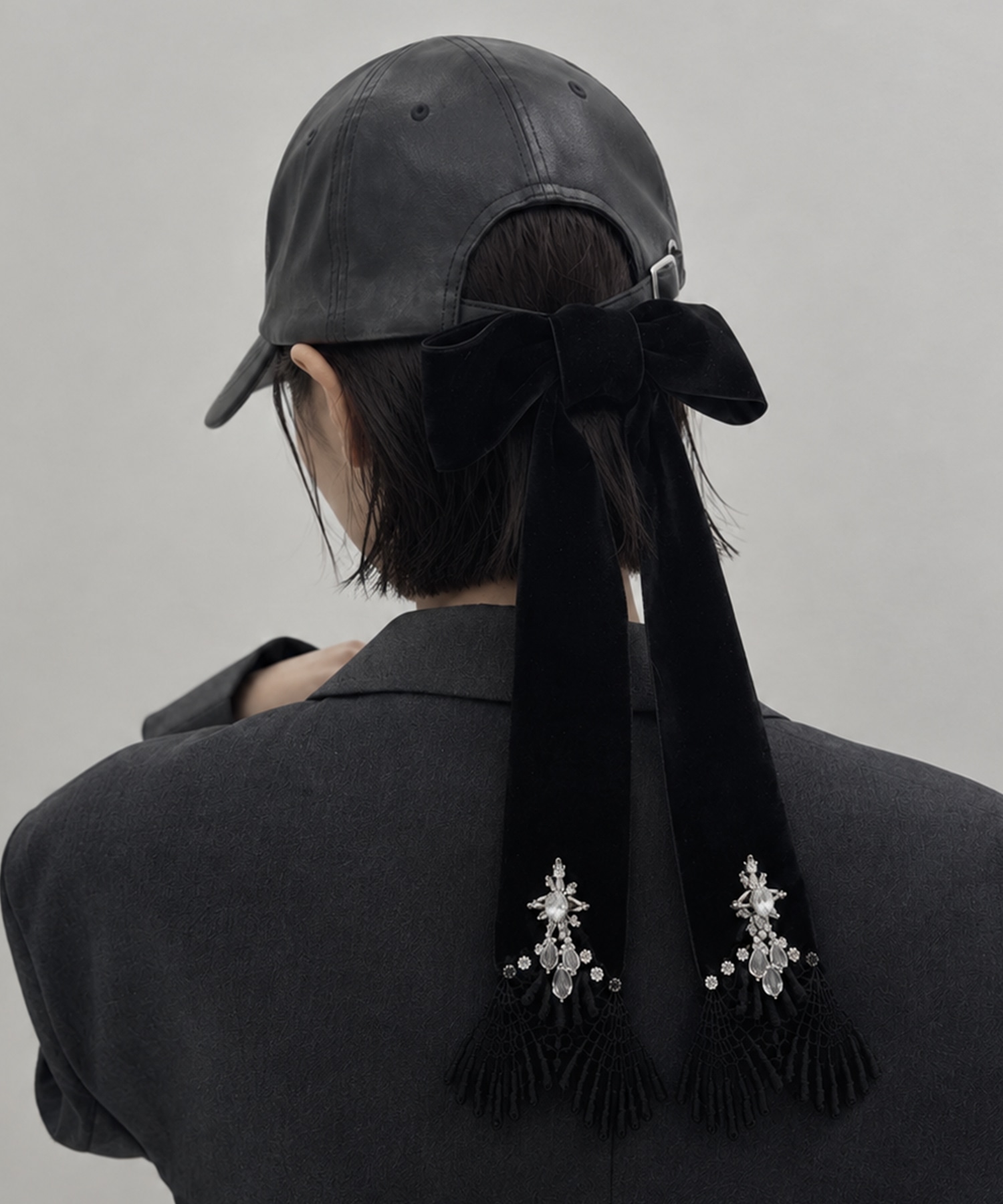 別注leather ribbon cap tanakadaisuke