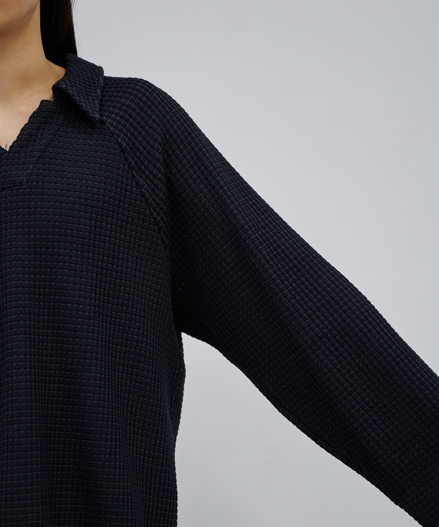 別注 Big Waffle V-Neck Shirt MATSUFUJI