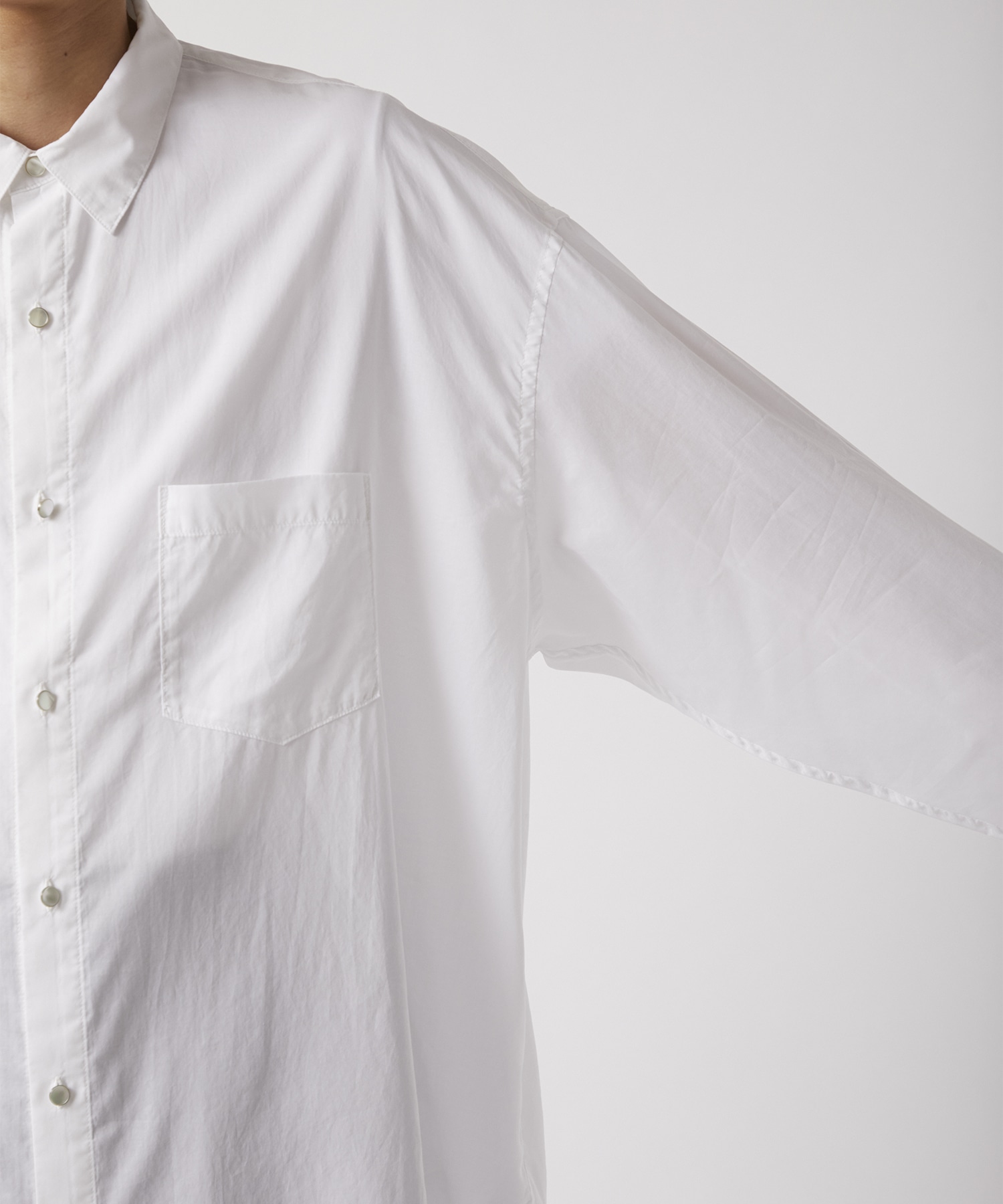 Washed Over Cotton&Silk Shirt Fujimoto