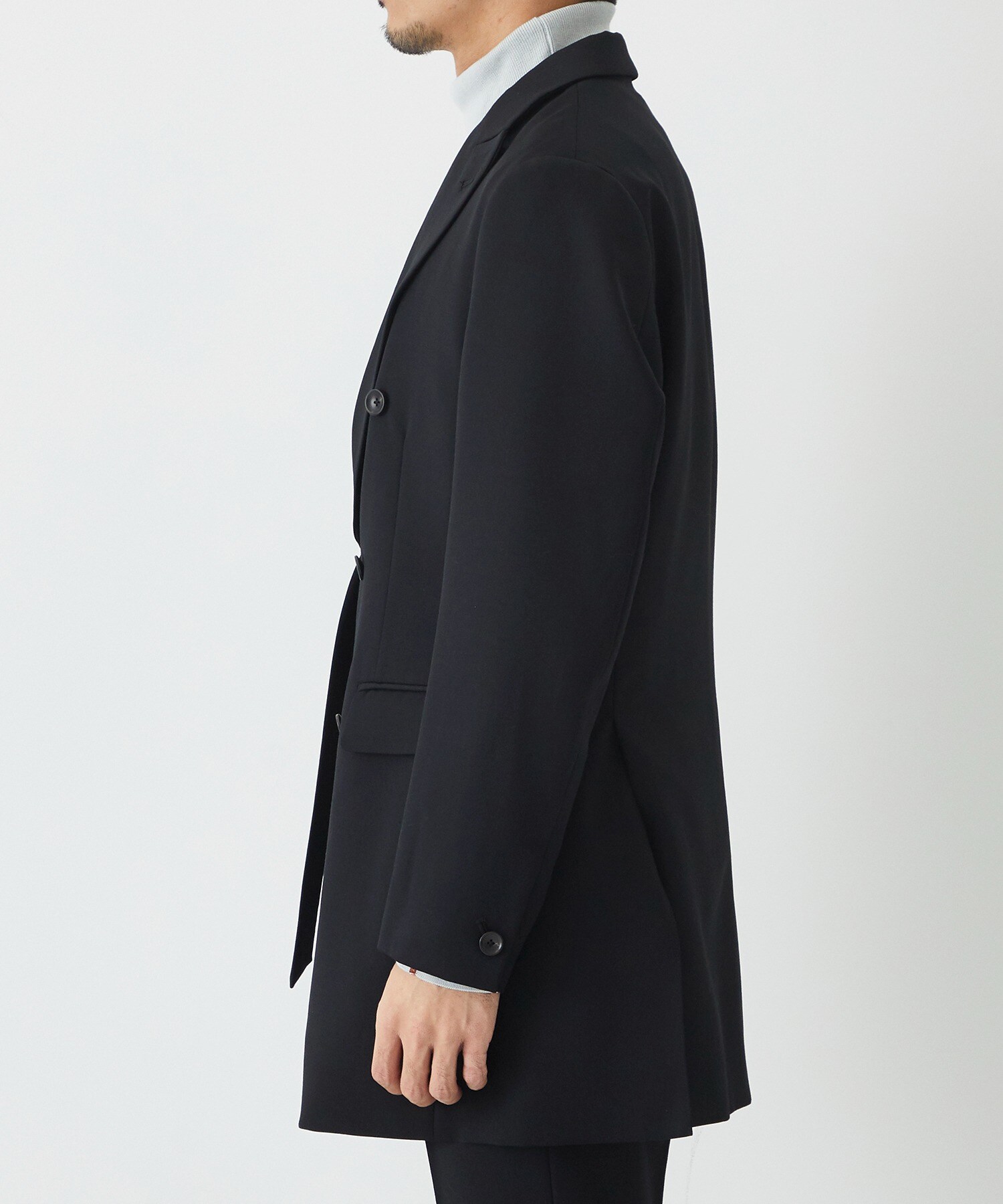 WOOL TWILL BELTED JACKET LiNoH
