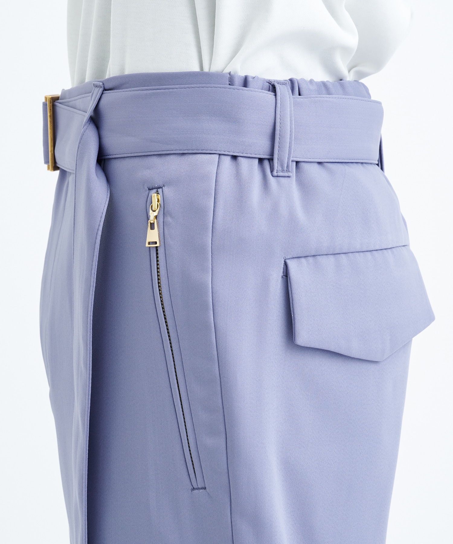 BELTED WIDE SLACKS CULLNI