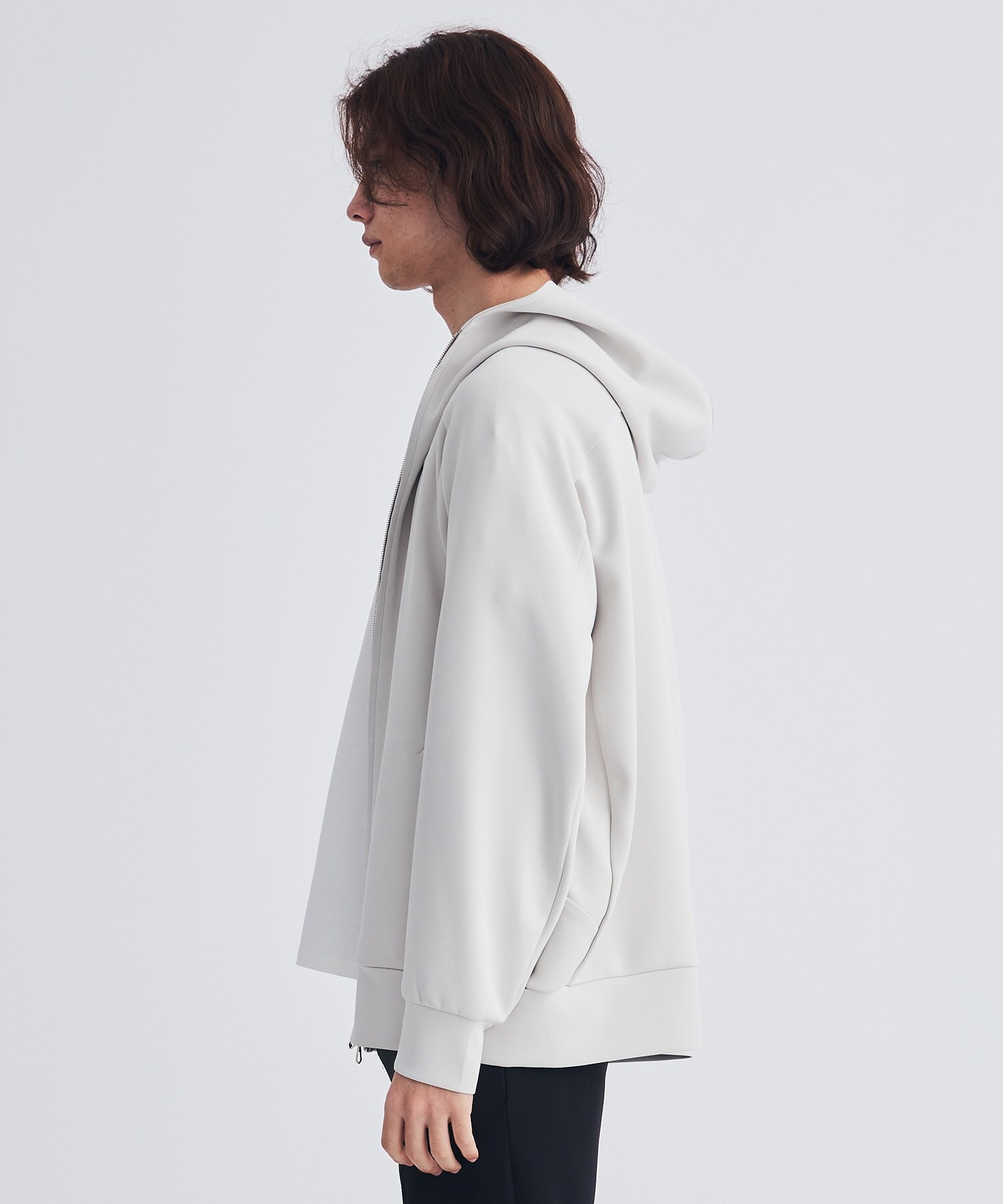 EX. DOUBLE KNIT ZIP UP HOODIE ATTACHMENT