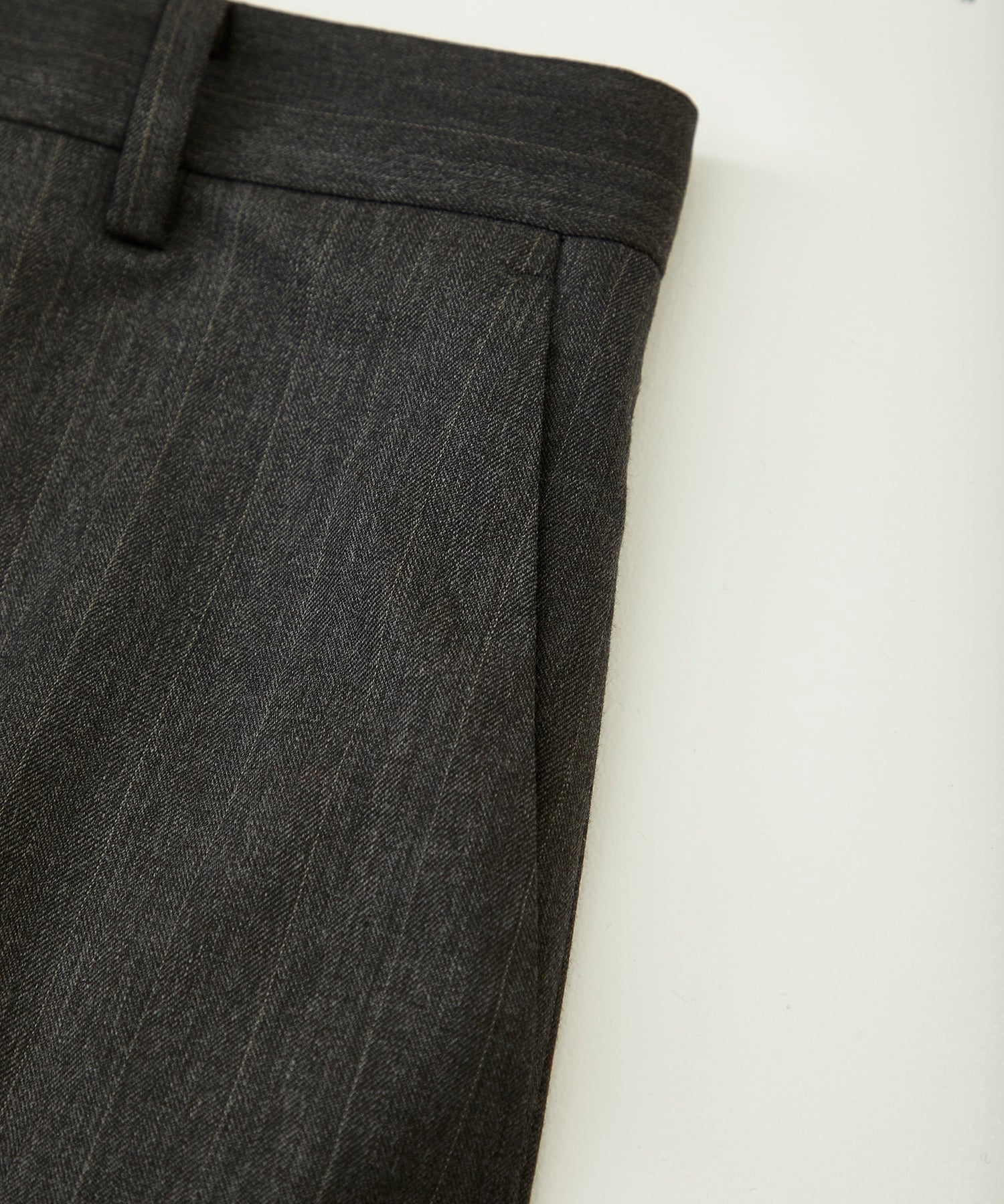 STUDIOUS別注 WESTERAN STRAIGHT TROUSERS -STRIPE WOOL The Letters