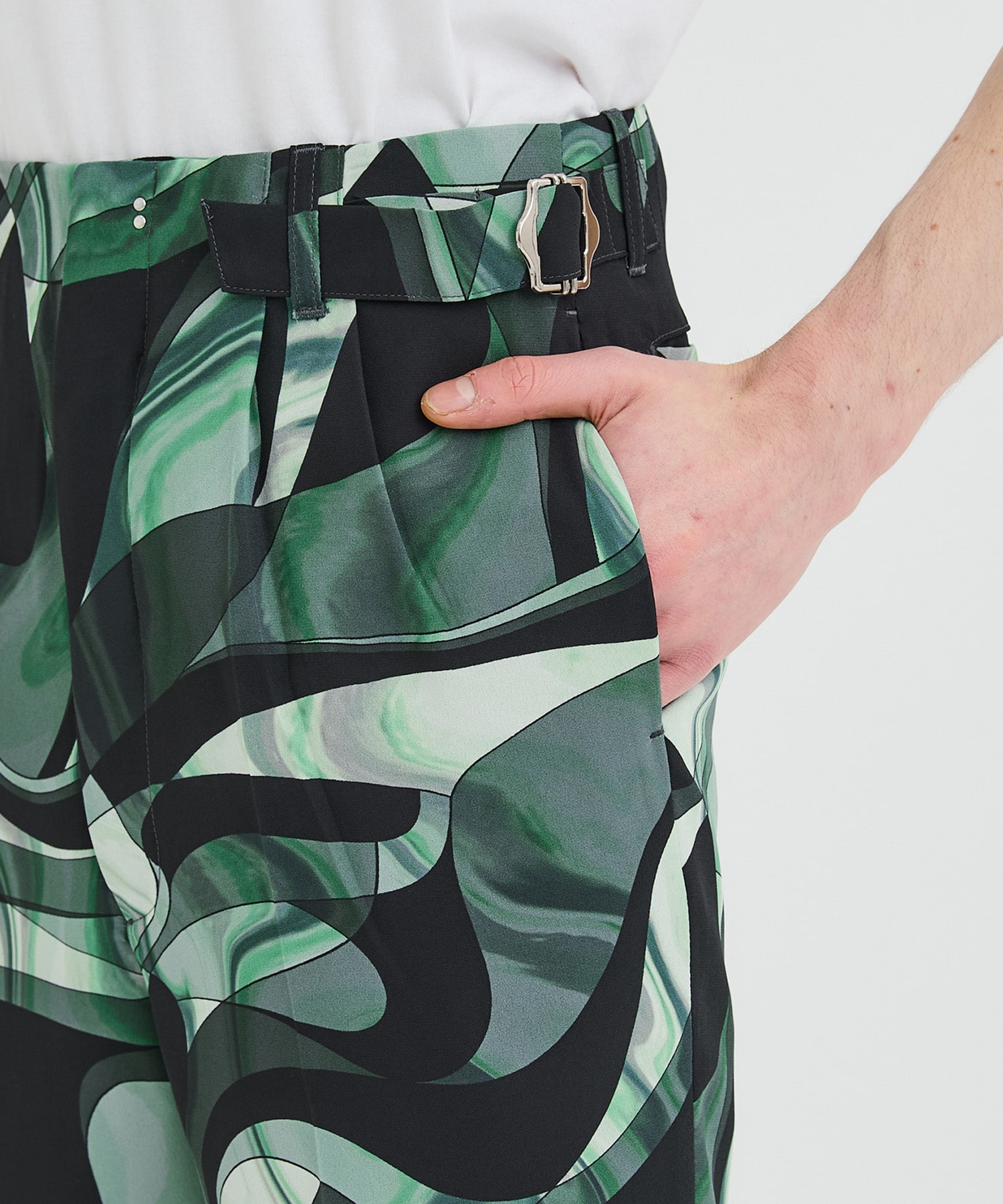 MARBLE PRINT PANTS(1 GREEN): LiNoH: MENS｜ STUDIOUS ONLINE公式通販