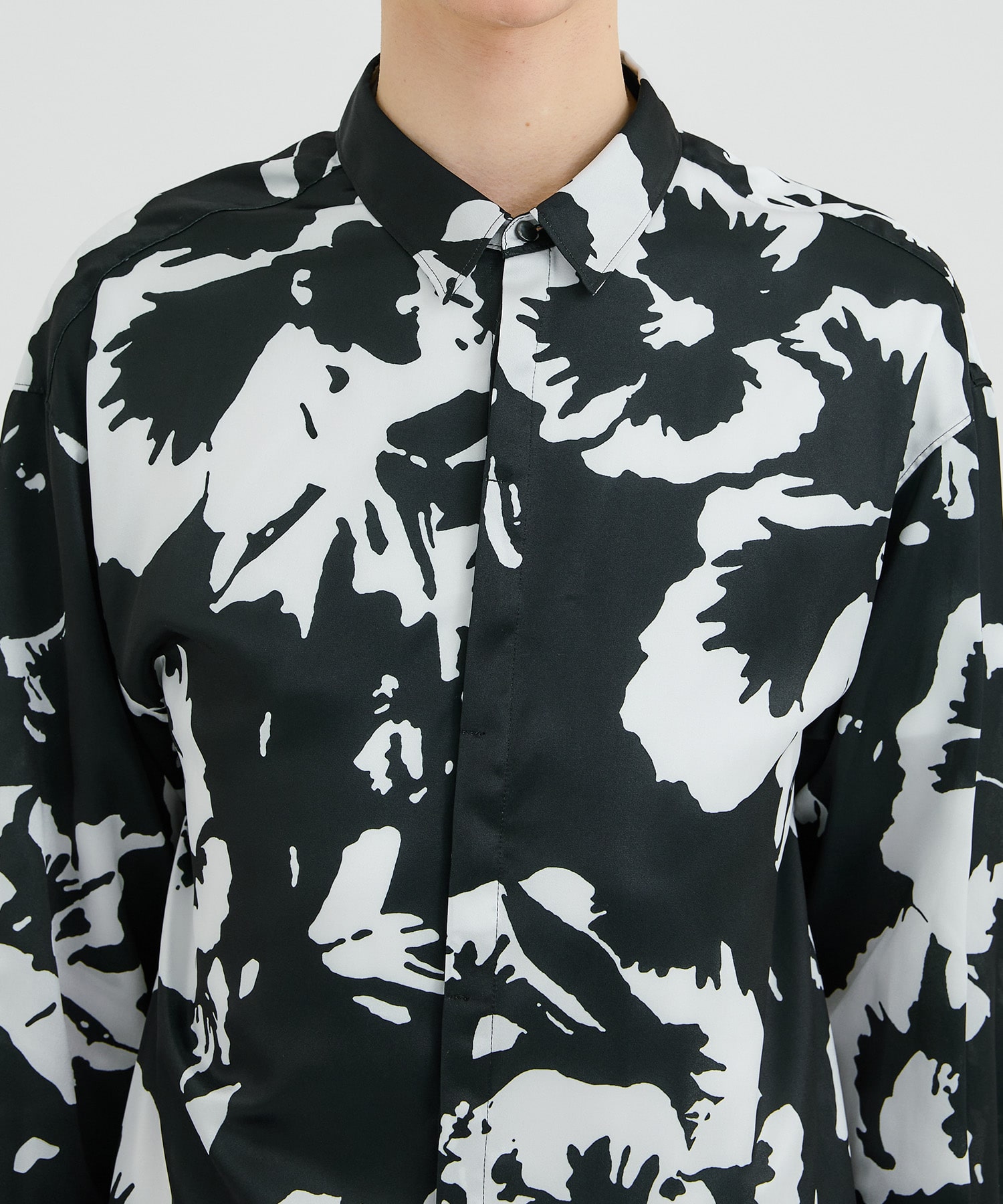 有名人芸能人】 LiNoH リノー PANSY PRINT SHIRT 長袖シャツ シャツ 