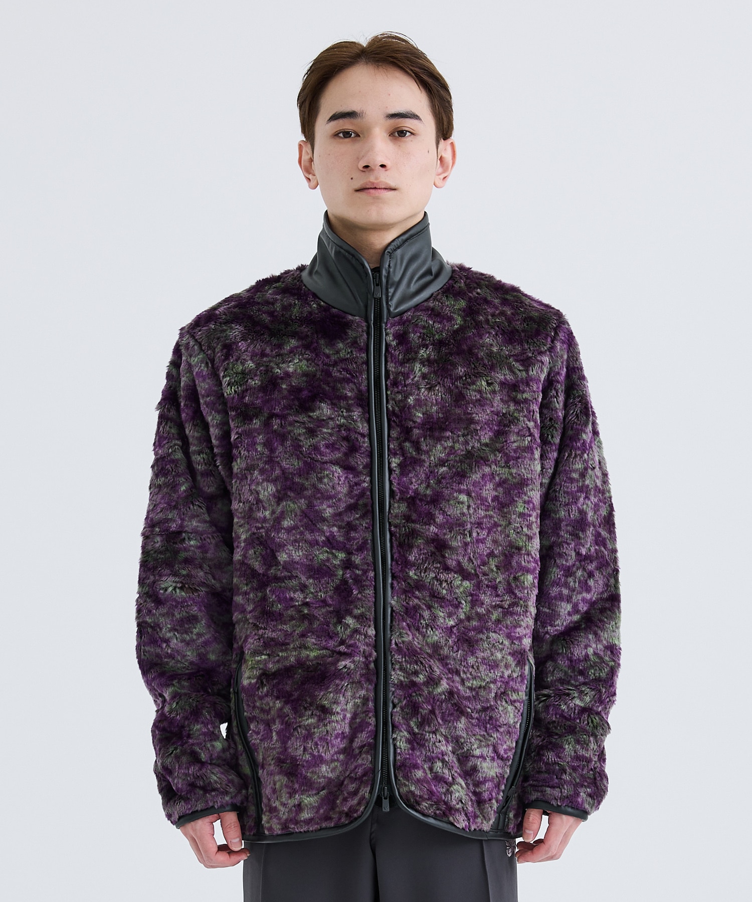 暖色系 Fur Jacket - Faux Fur / Uneven Printed | academiadevendasmb