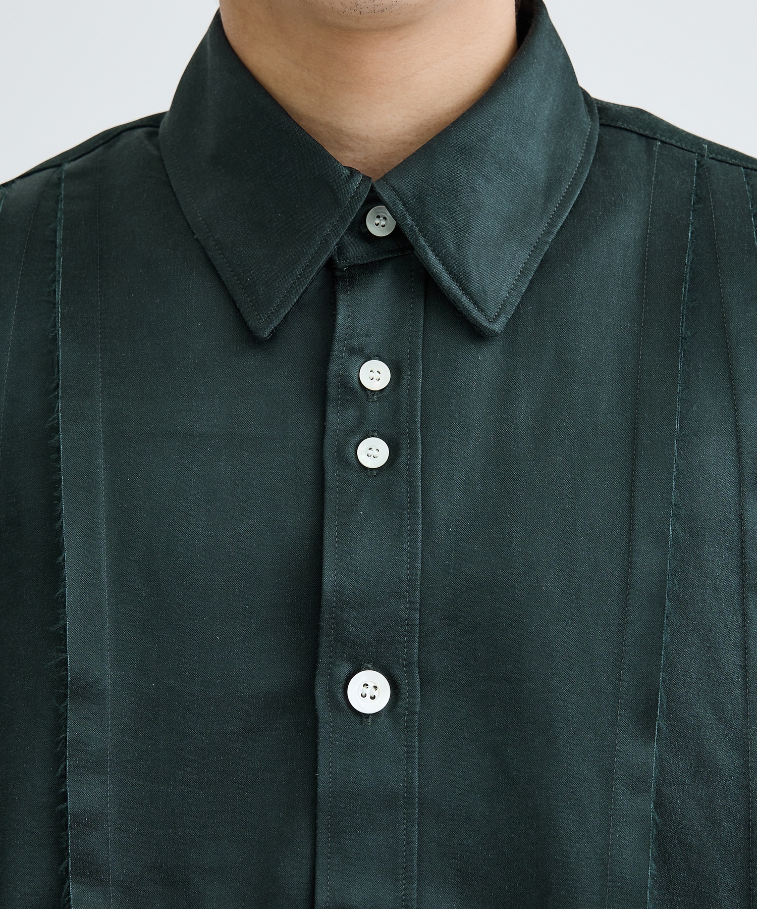 SATIN SWITCHING SHIRT｜JieDa