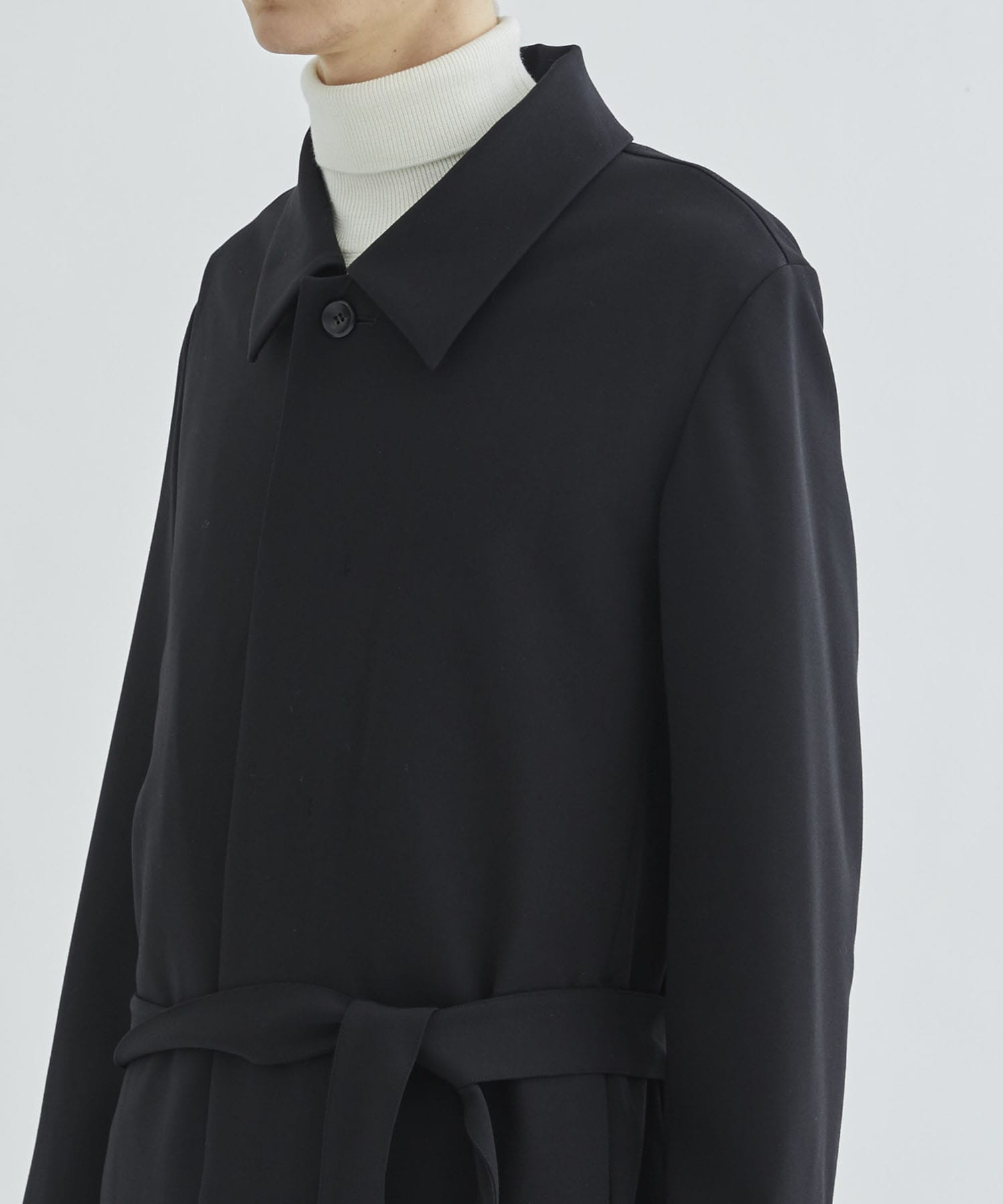 [LANVIN PARIS]Belted Bal Collar Coat