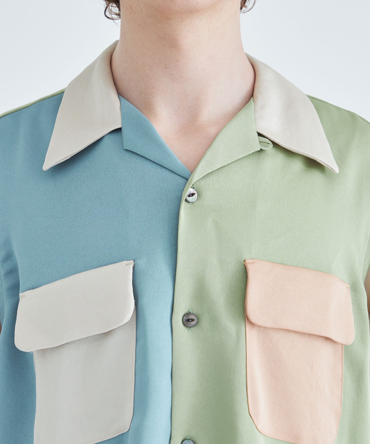S/S Classic Shirt - Poly Sateen / Multi Colour | Needles
