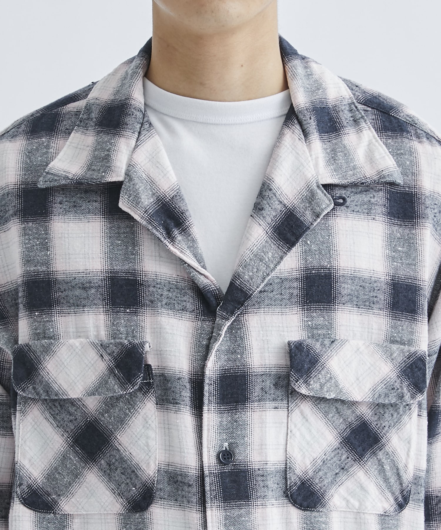 Ombre checked shirt | UNUSED