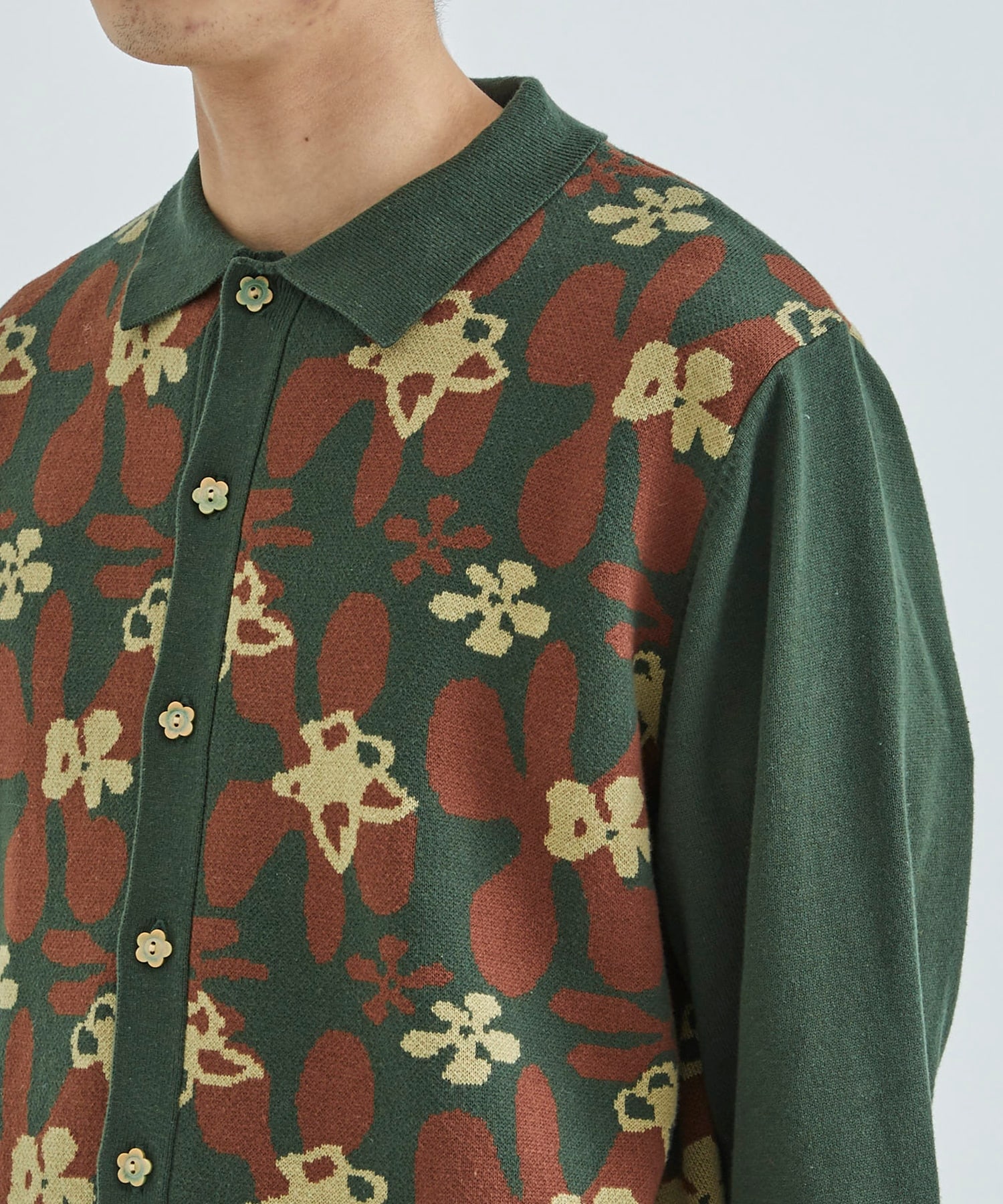 TTTMSW/ティー】Flower camo knit vest-