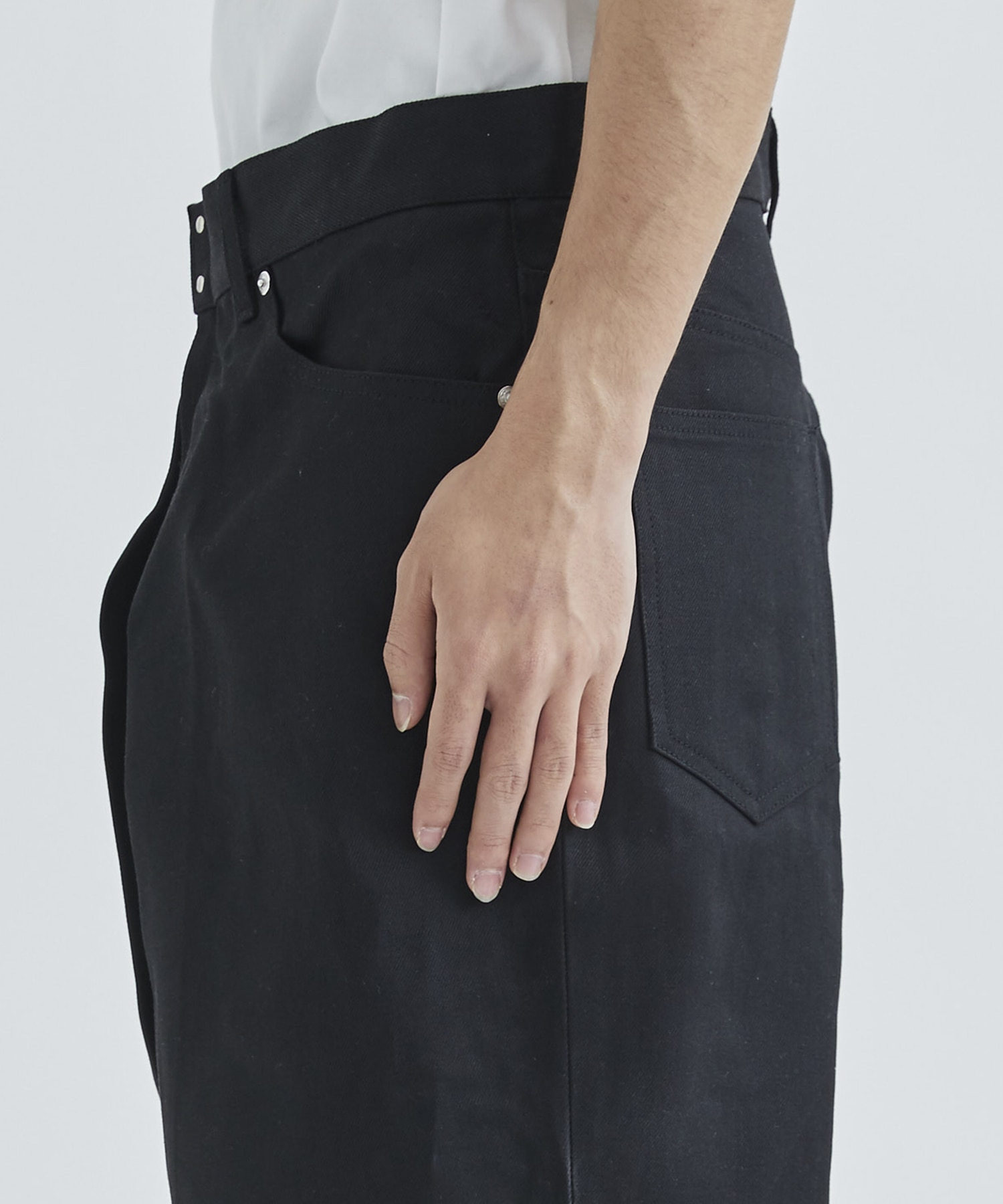 RIGID DENIM WIDE PANTS | JOHN LAWRENCE SULLIVAN