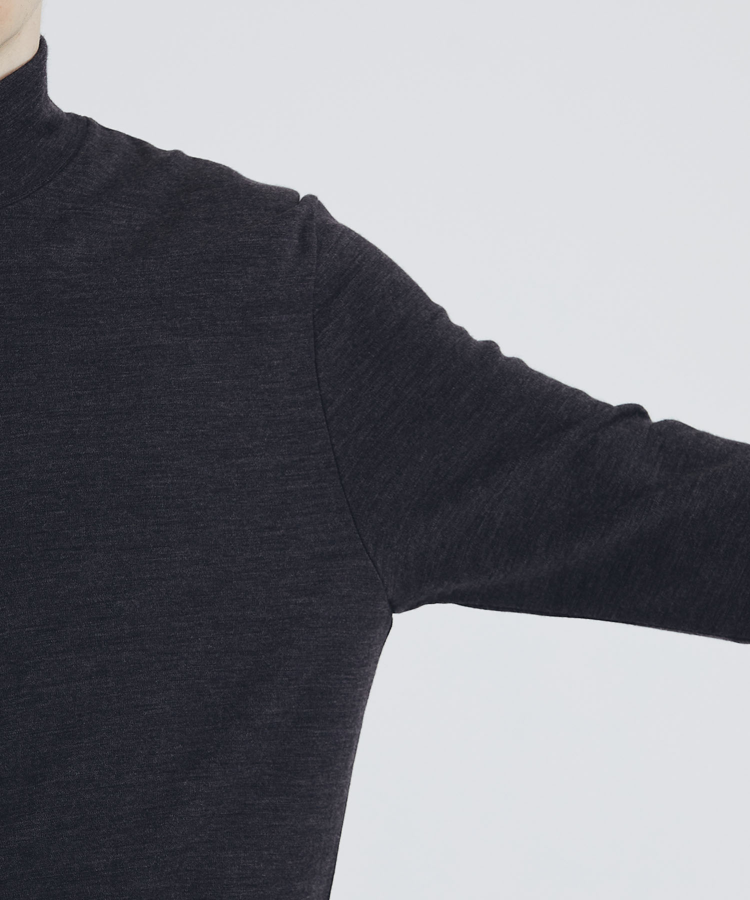 Highneck  Pullover Shirts-ウールポンチ Cale