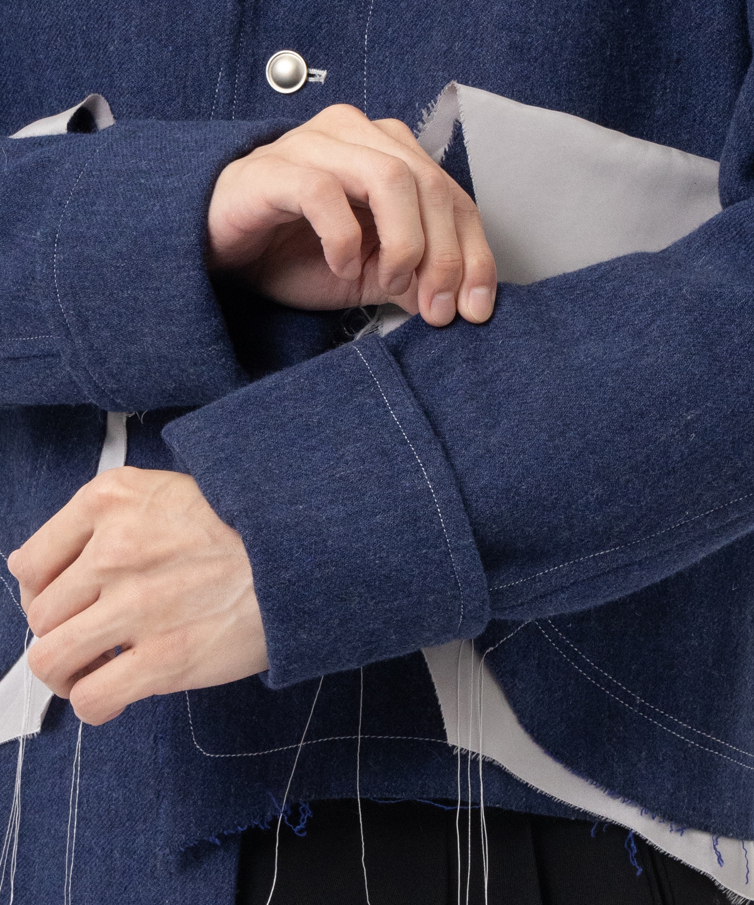 WOOL-DENIM LONG SLEEVE JACKET sulvam