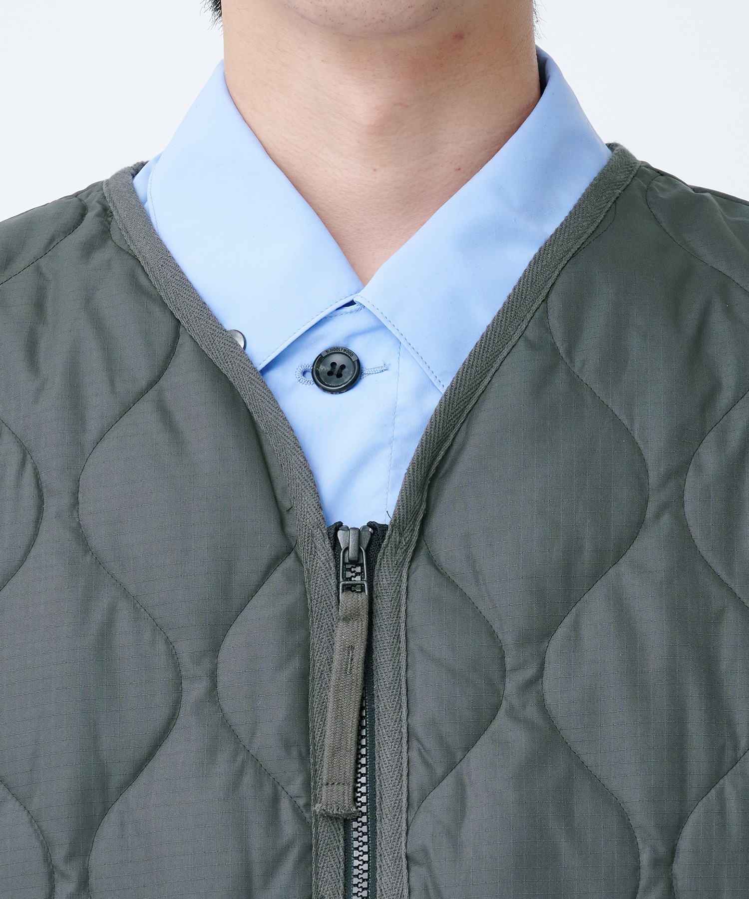 MILITARY W-ZIP V NECK DOWN JKT TAION/TAION EXTRA