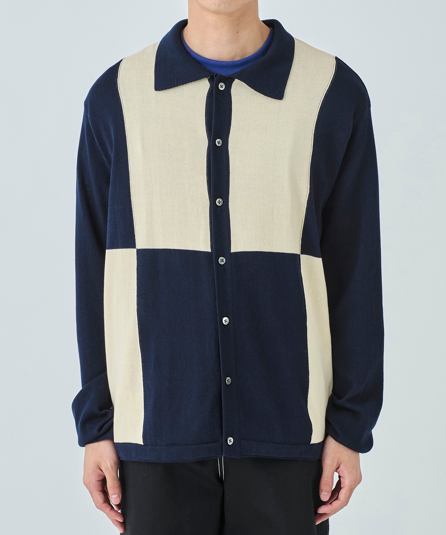 ALL BLUES BUTTON UP SWEATER Name.