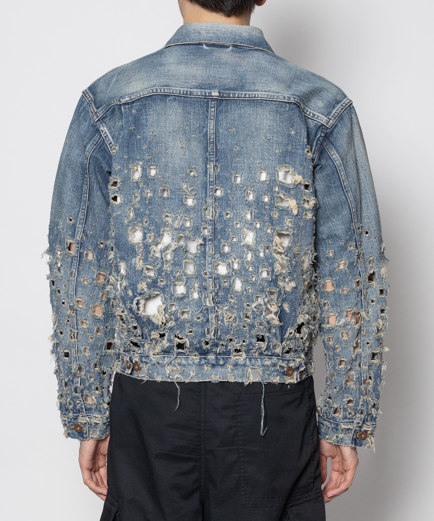 CRUSHED MODERN DENIM JACKET SUGARHILL